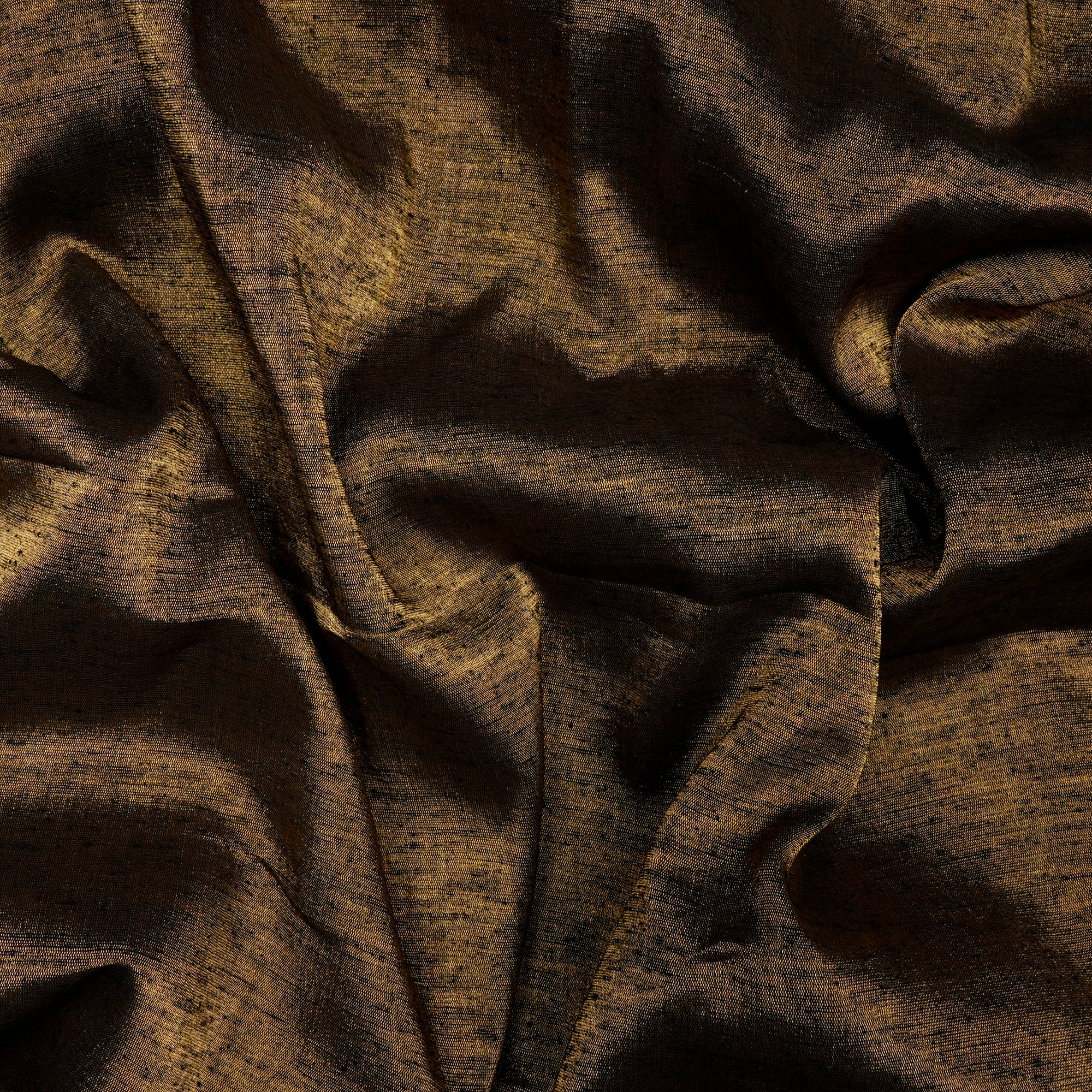 (Pre-Cut 2.05 Mtr)Golden Color Noile Silk Fabric