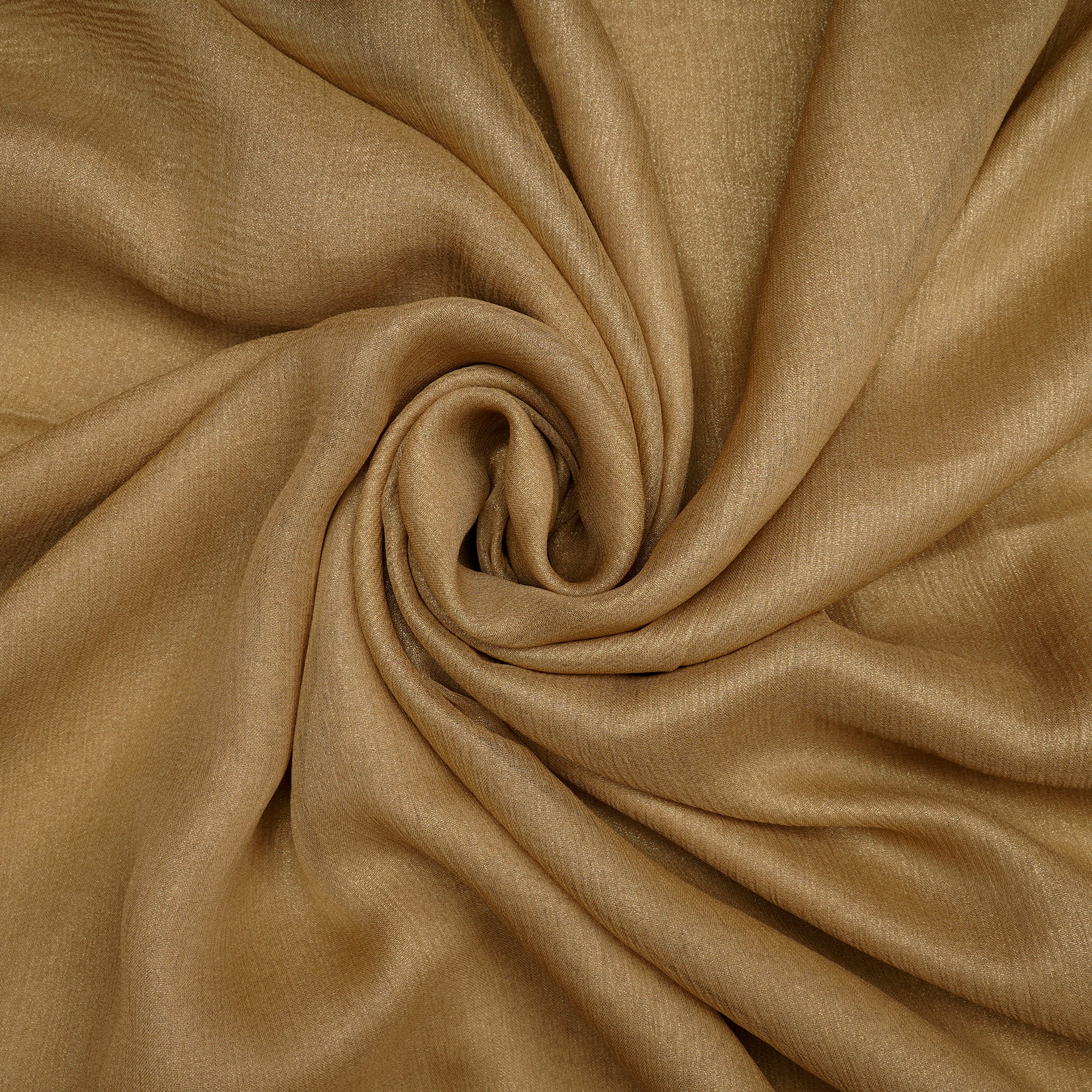 (Pre-Cut 1.85 Mtr)Golden Piece Dyed Pure Foile Chiffon Silk Fabric