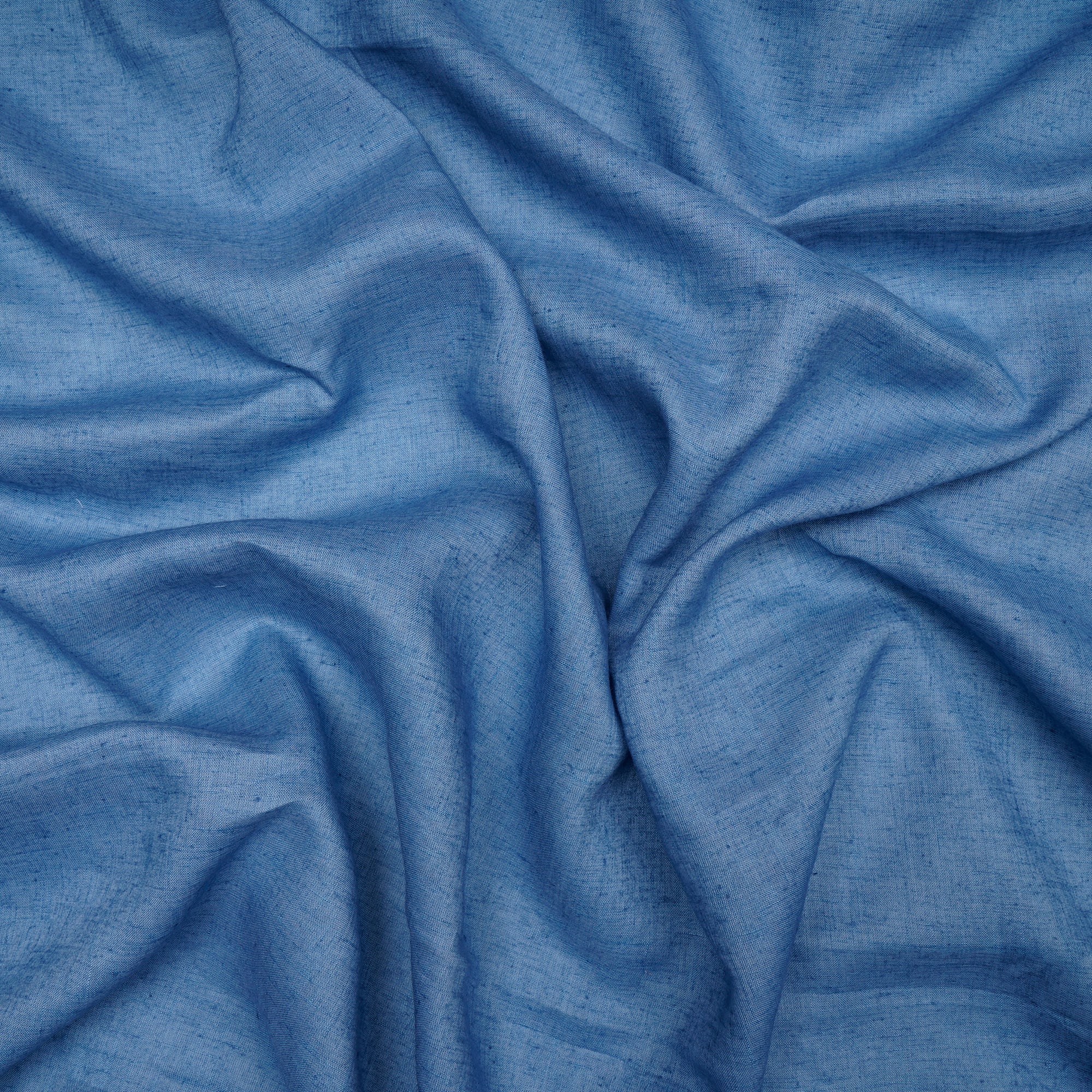 (Pre-Cut 1.50 Mtr)Blue Color Piece Dyed Excel Linen Fabric