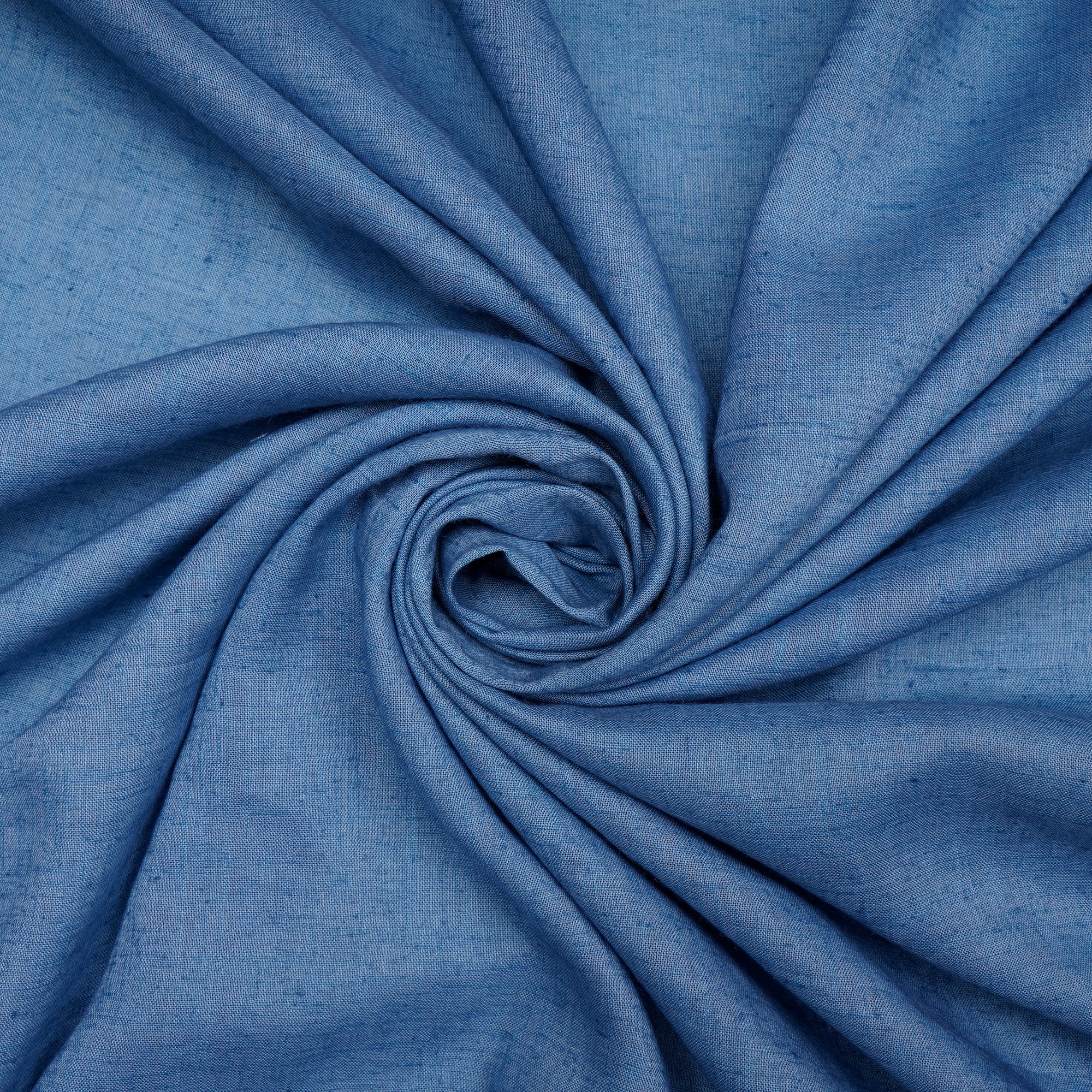 (Pre-Cut 1.50 Mtr)Blue Color Piece Dyed Excel Linen Fabric