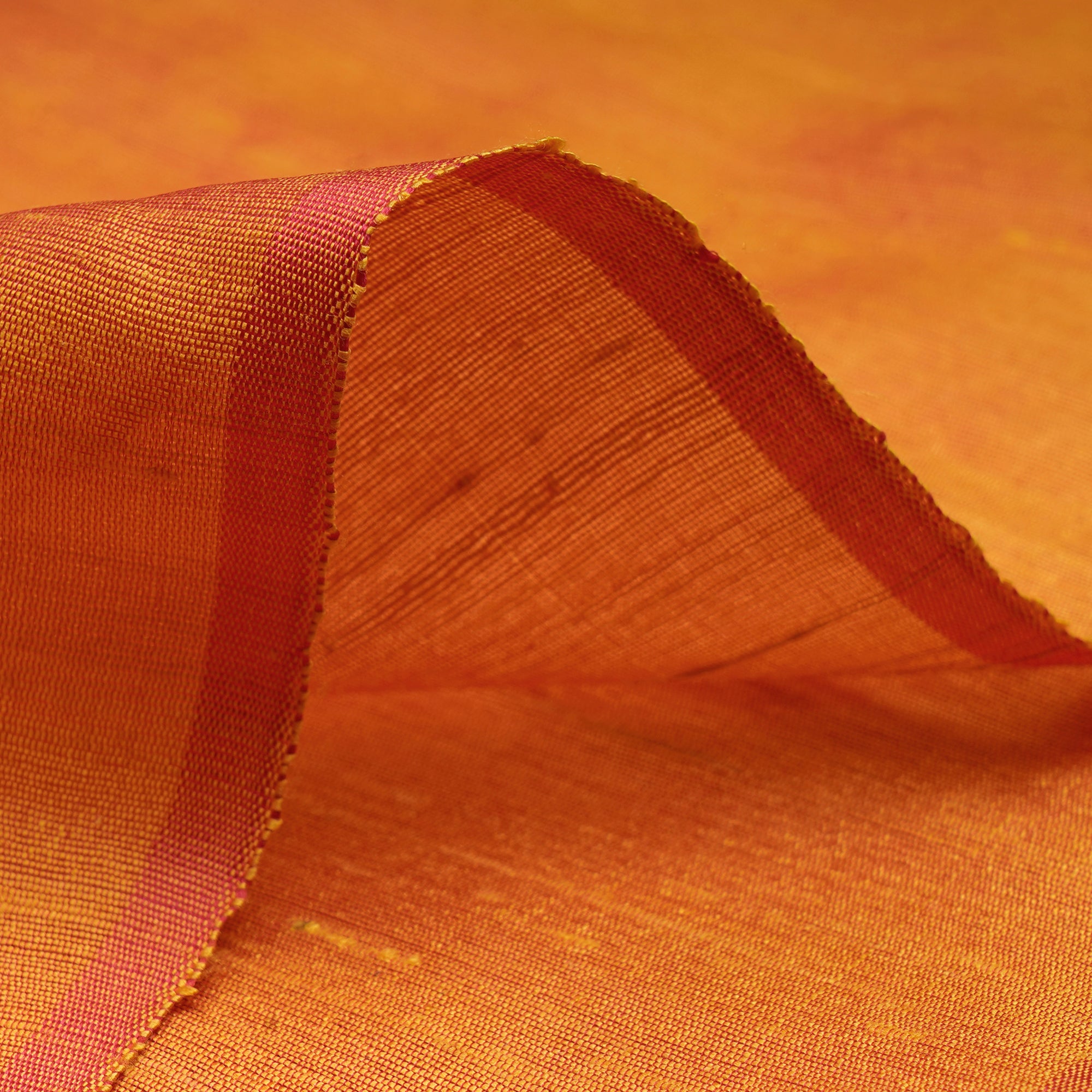 (Pre-Cut 1.70 Mtr)Autumn Maple Piece Dyed Plain Silk Fabric