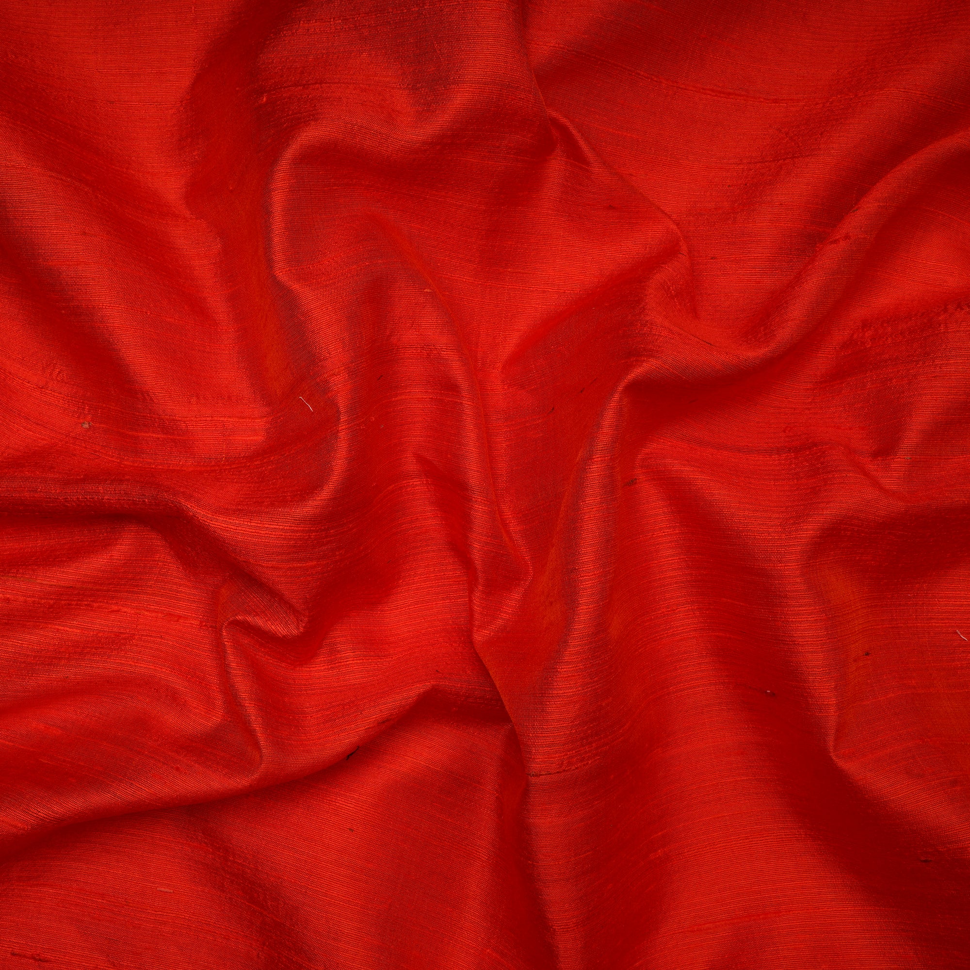 (Pre-Cut 2.90 Mtr)Red Plain Dupion Silk Fabric