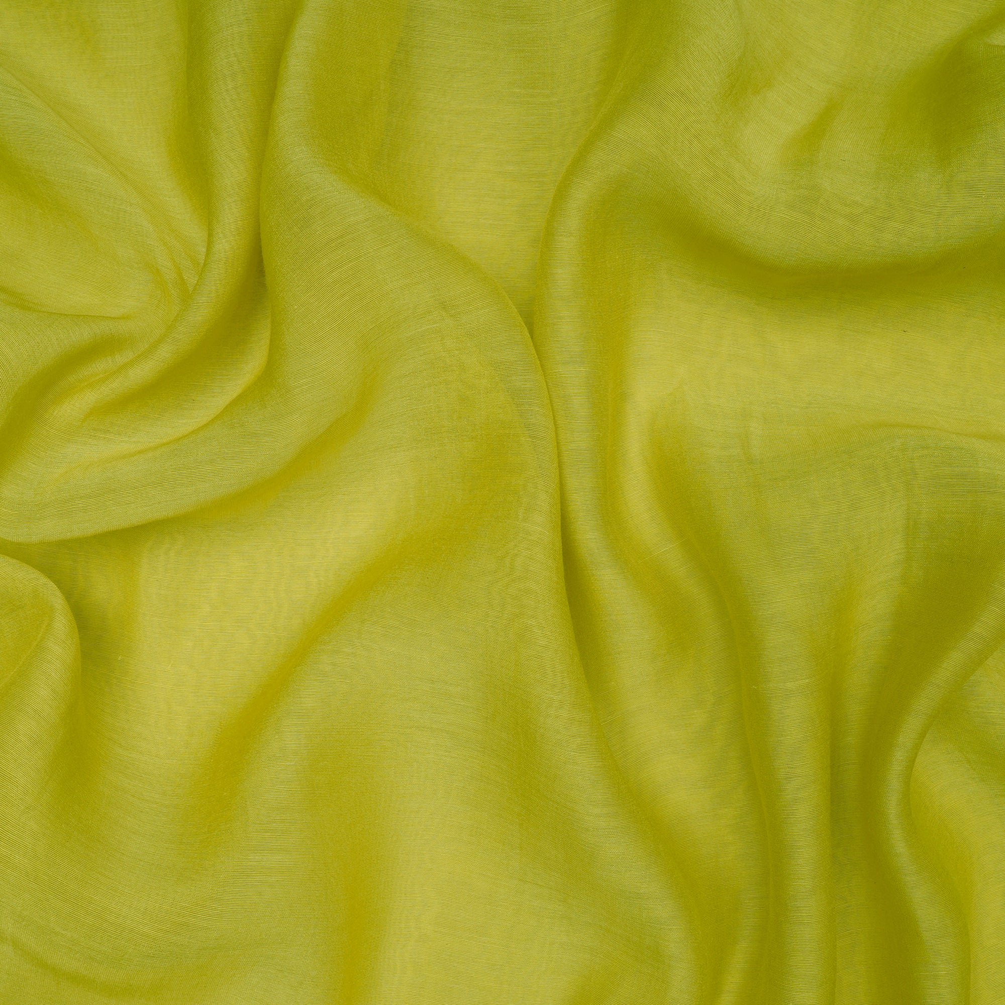 (Pre-Cut 4.40 Mtr) Spring Green Piece Dyed Chiffon Silk Fabric