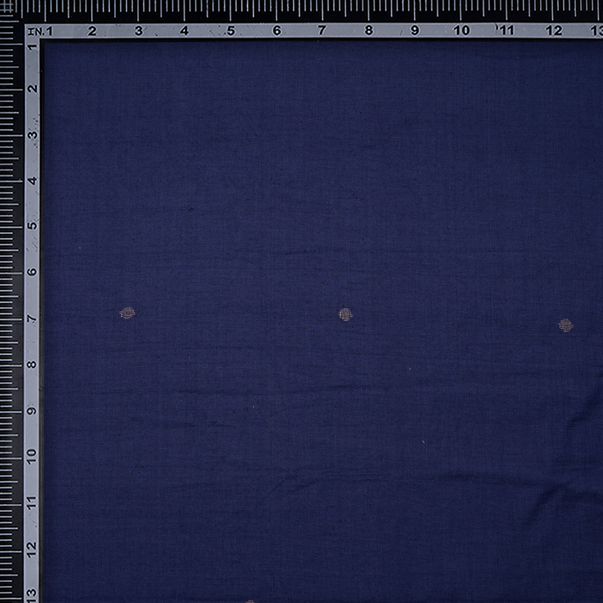 (Pre-Cut 2.40 Mtr)Blue Jamdani Pure Cotton Handloom Fabric