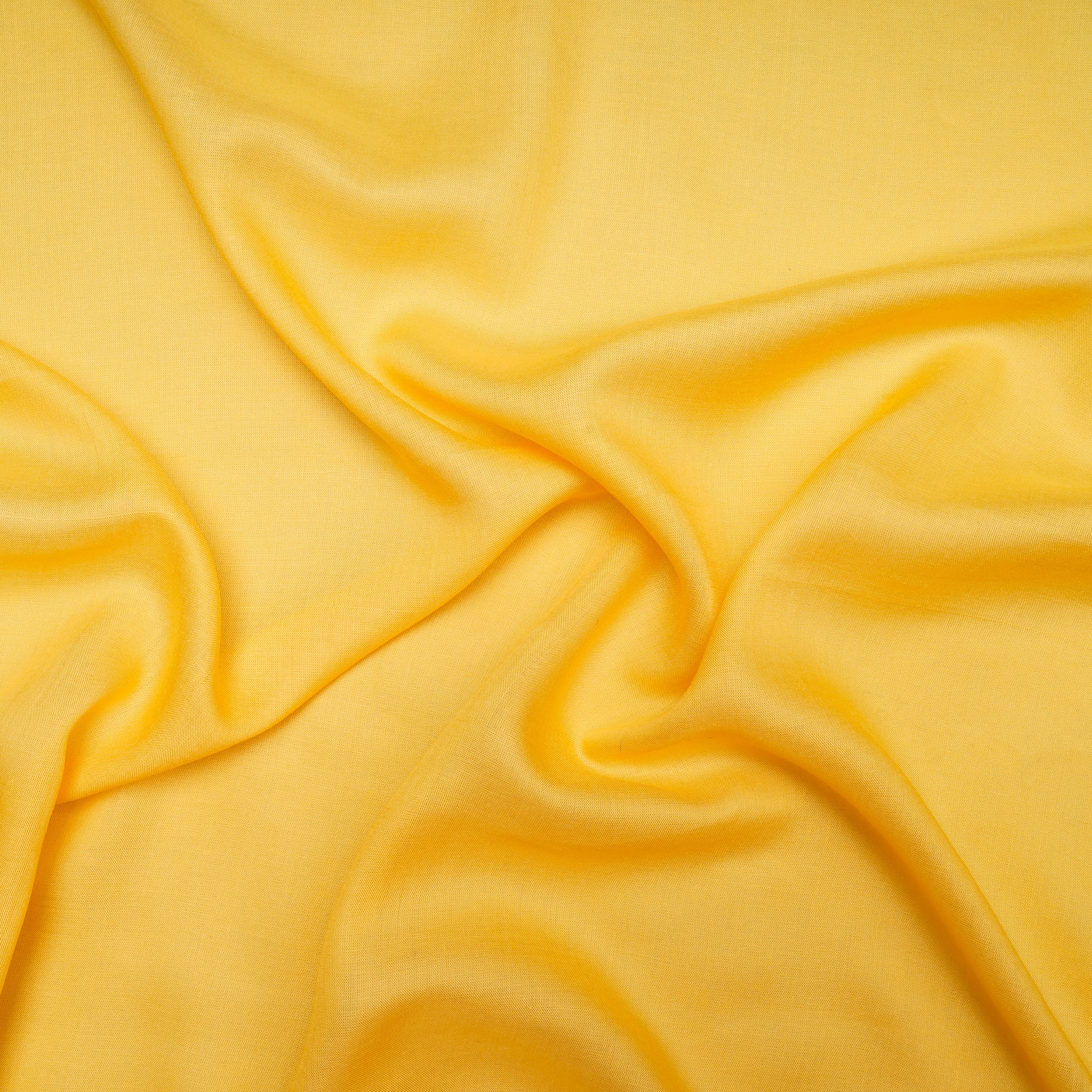 (Pre Cut 0.65 Mtr )Cyber Yellow Modal Satin Bemberg Fabric