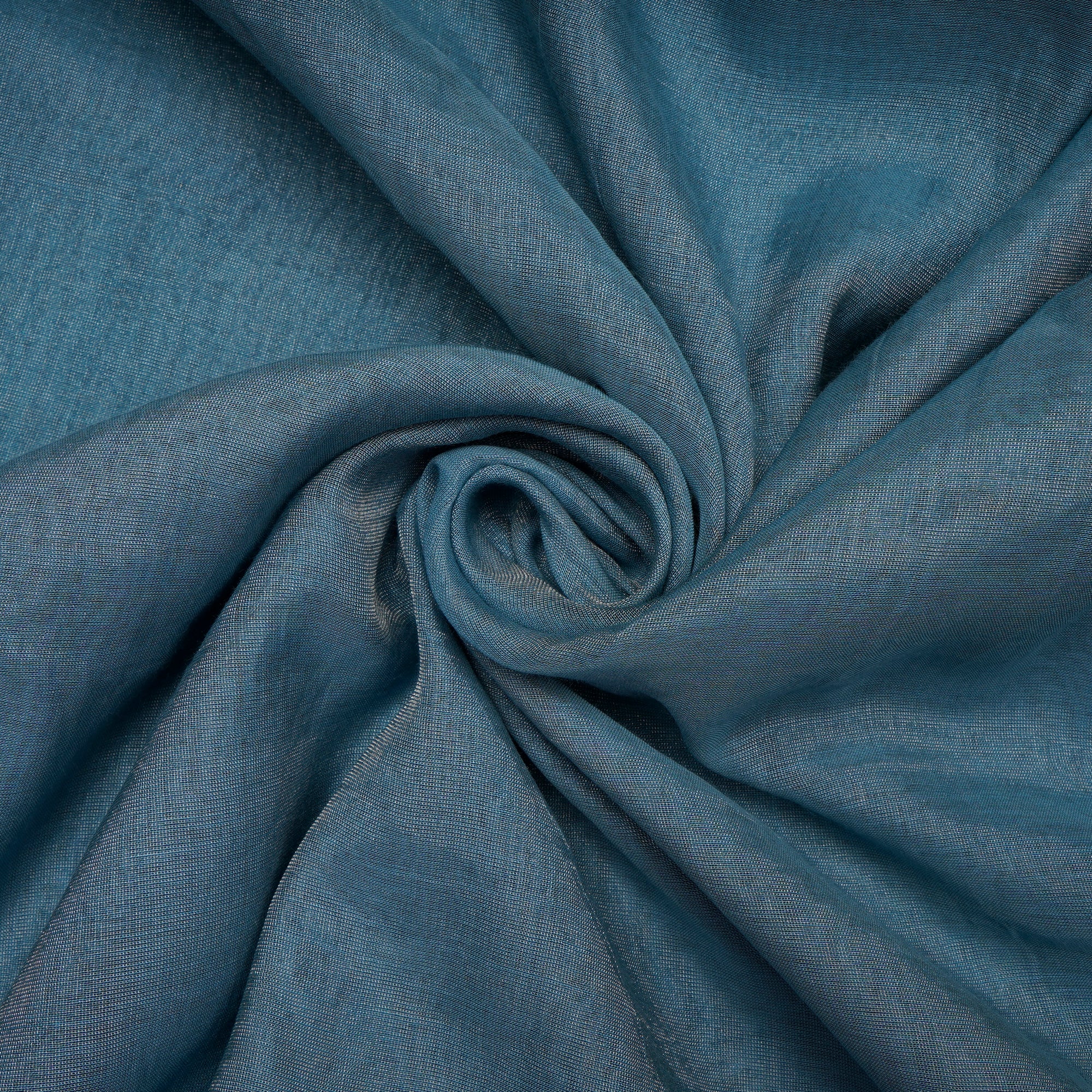 (Pre-Cut 2.50 Mtr)Cobalt Blue Color Tissue Fabric