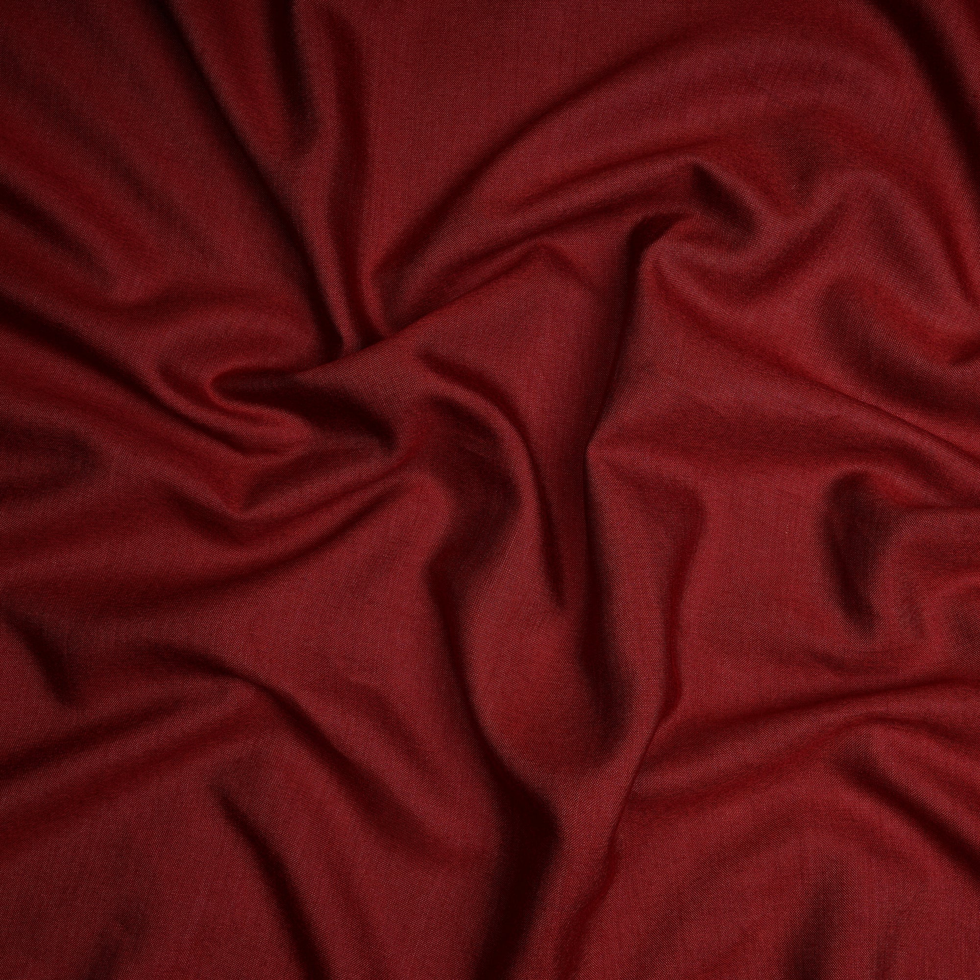 (Pre-Cut 1.50 Mtr)Fire Brick Red Piece Dyed Plain Natural Tussar Cotton Silk Fabric