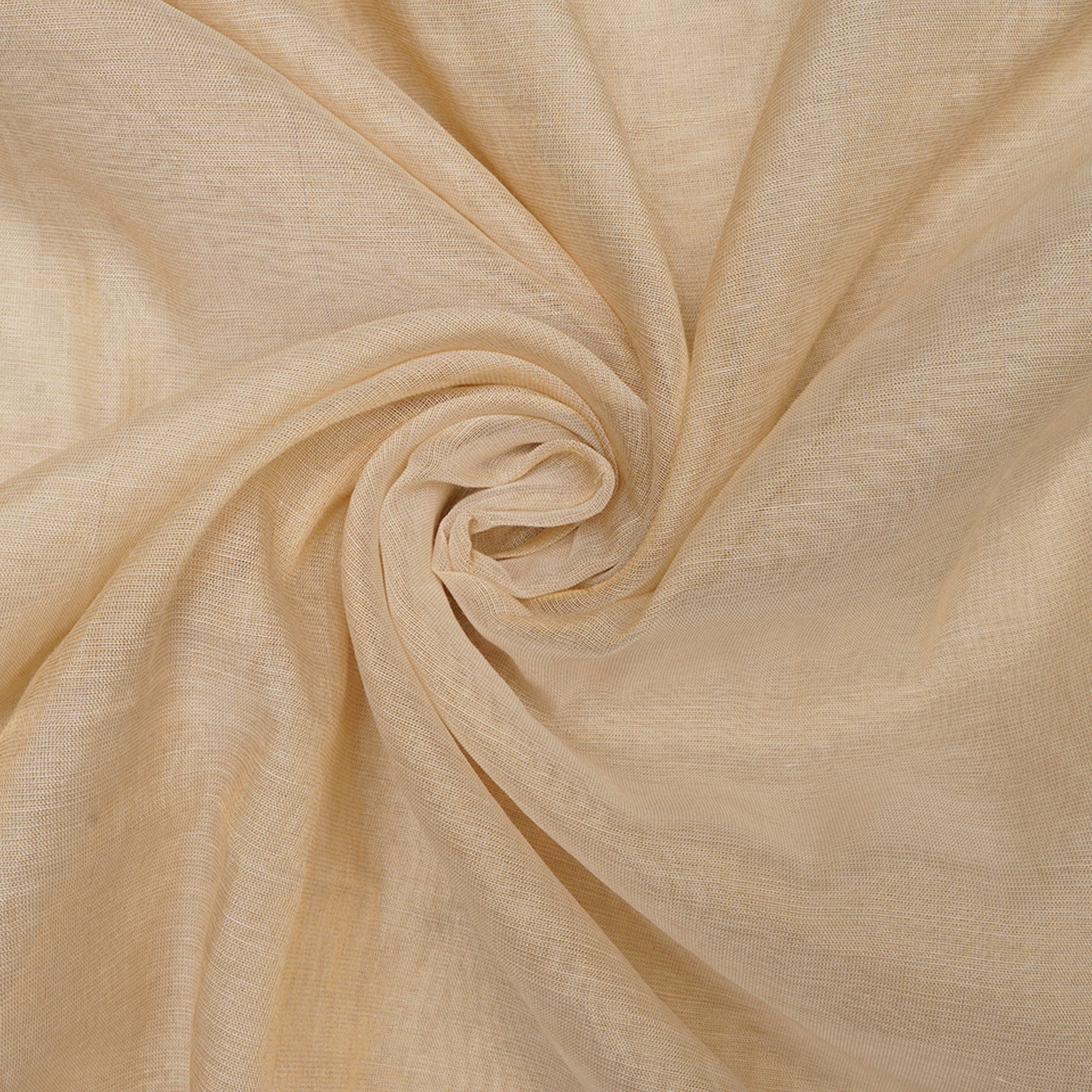 (Pre-Cut 2.00 Mtr) Beige-Gold Piece Dyed Fine Chanderi Fabric