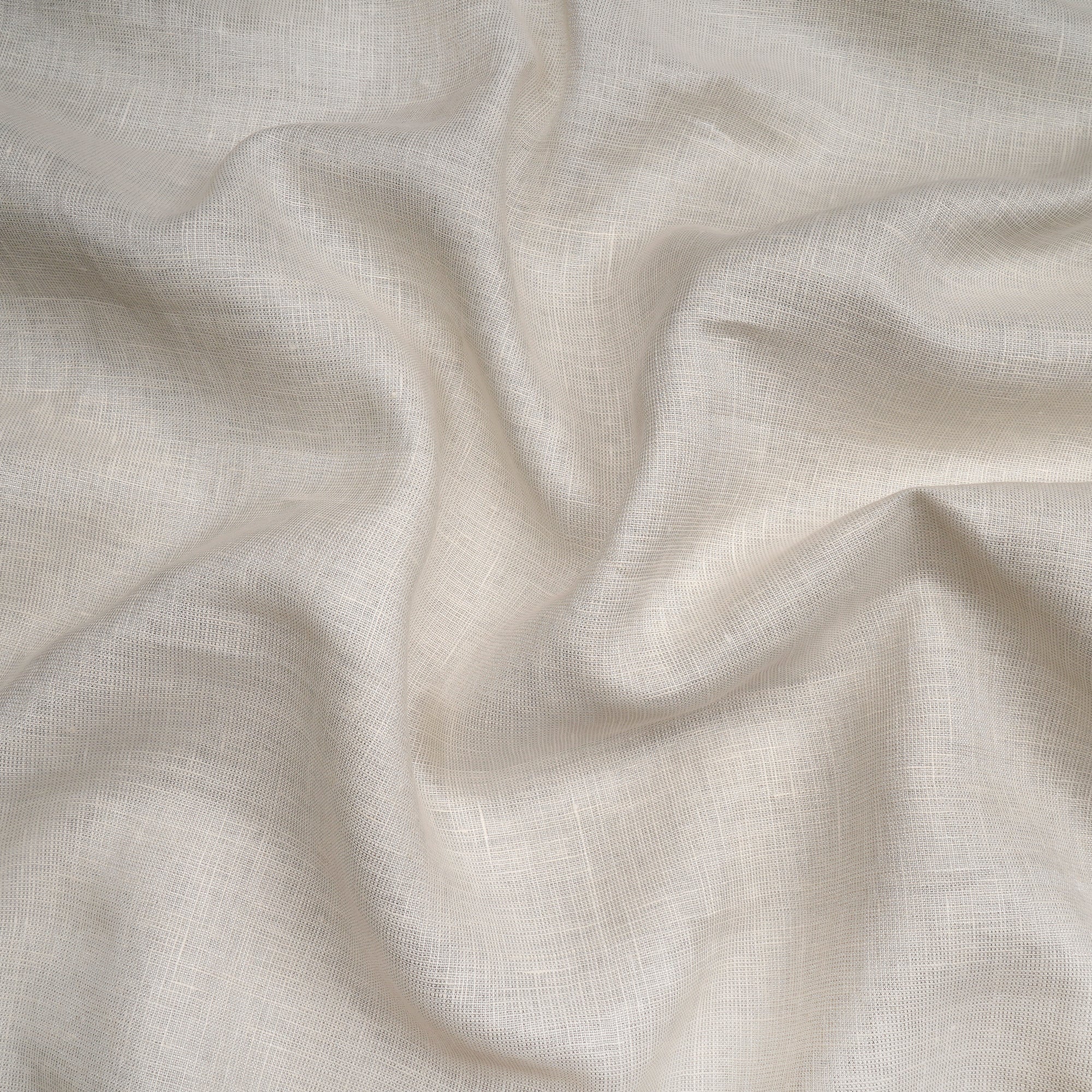 (Pre-Cut 1.40 Mtr)Silver Metallic Linen Fabric