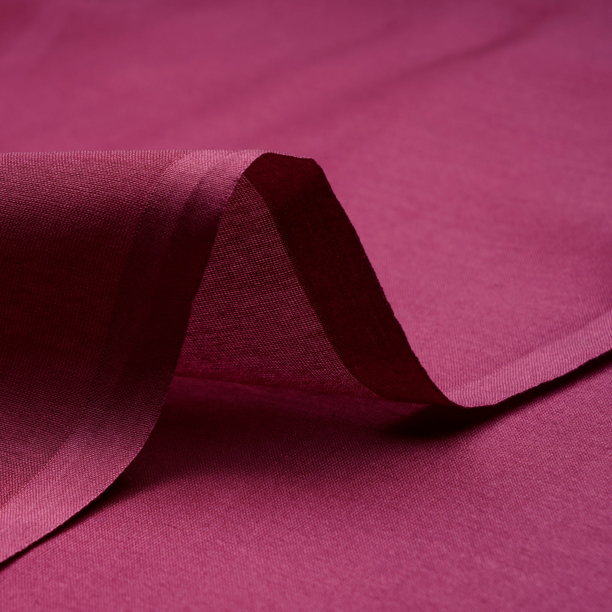 (Pre-Cut 1.90 Mtr)Magenta Piece Dyed Pure Chanderi Fabric