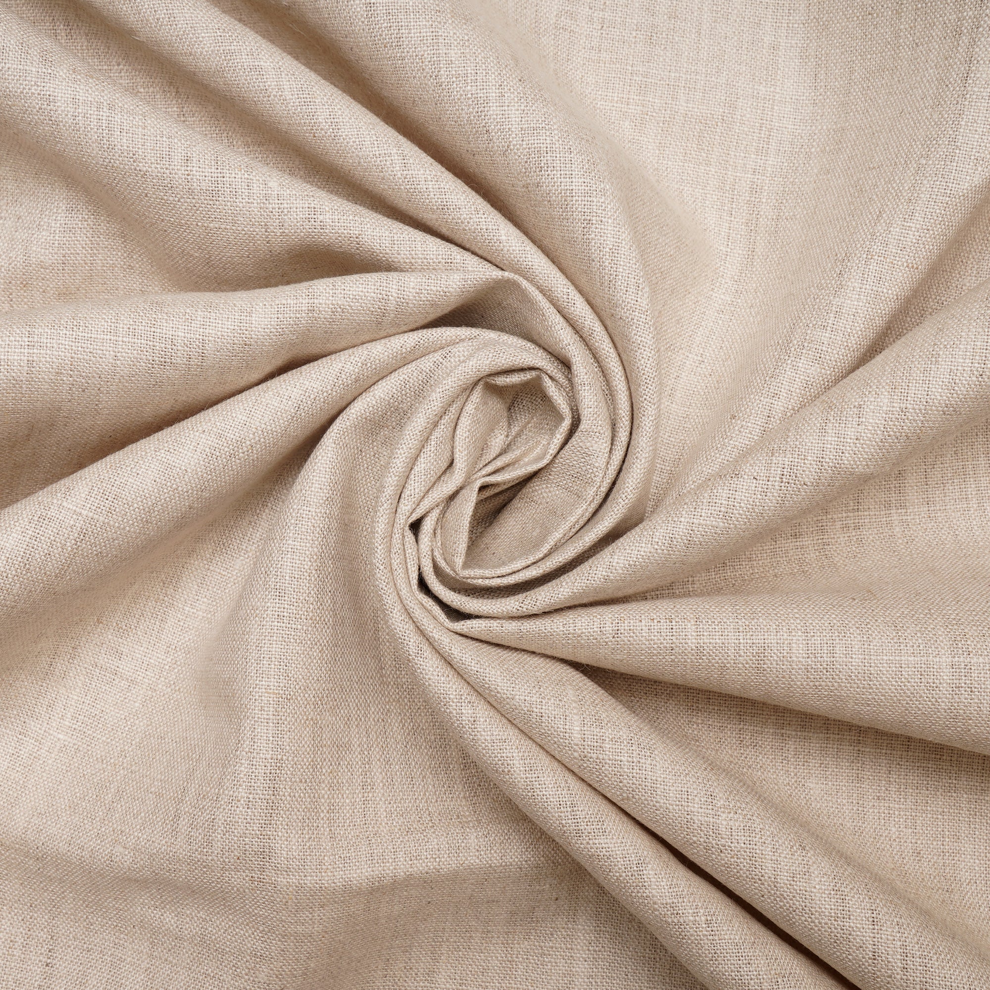 (Pre-Cut 1.10 Mtr)Natural Color Plain Linen Fabric