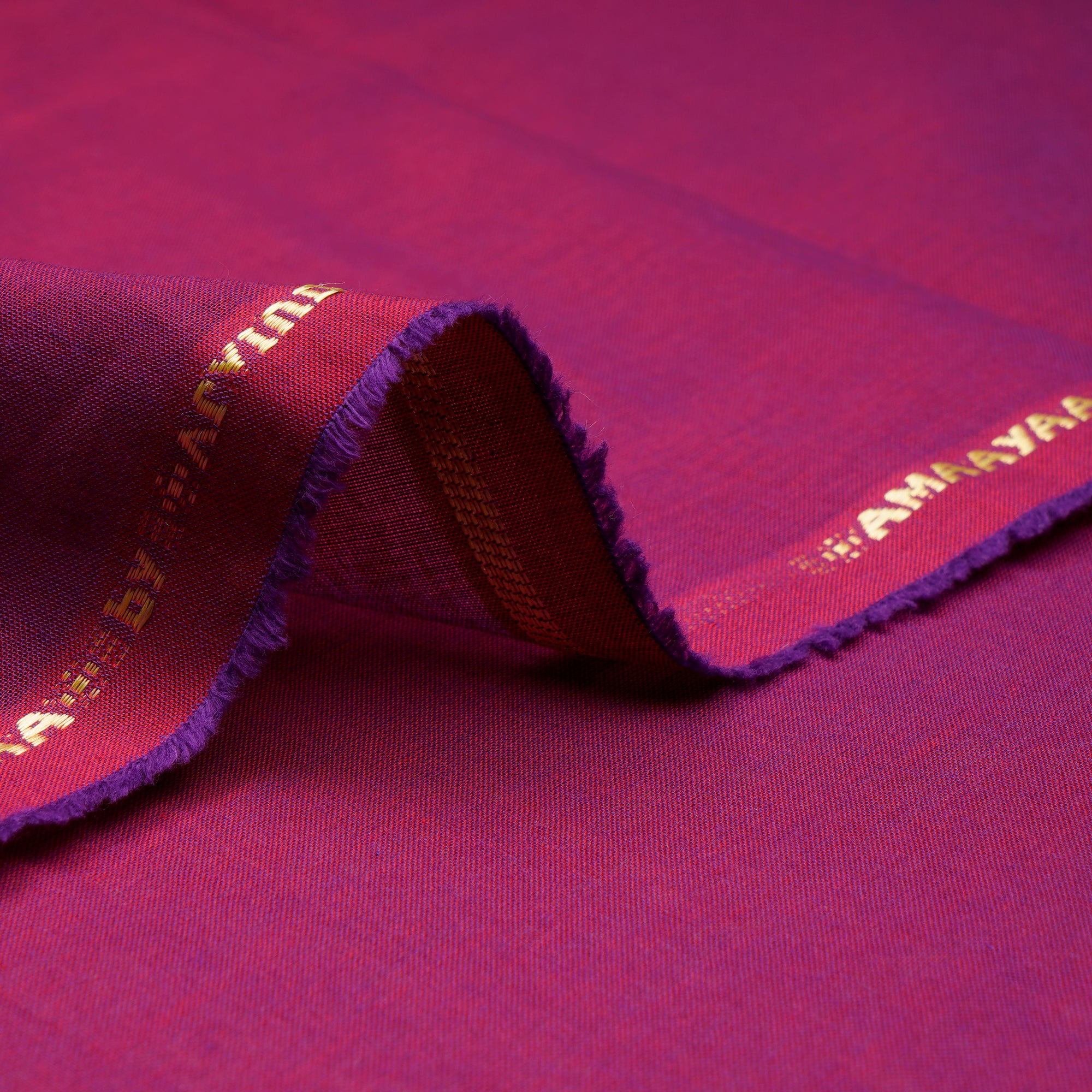 (Pre-Cut 1.70 Mtr)Purple Yarn Dyed Pure Cotton Fabric