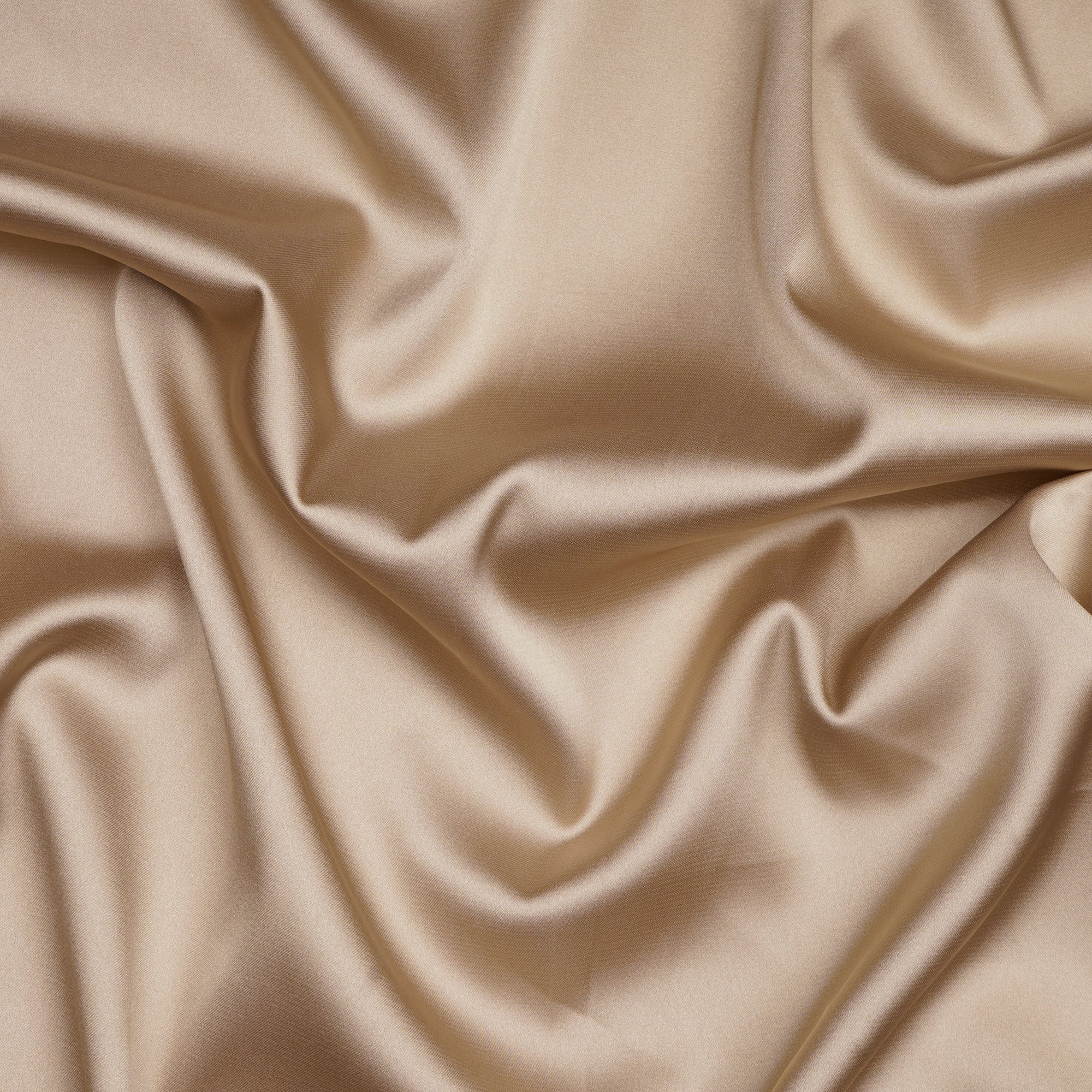 (Pre-Cut 0.80 Mtr)Beige Plain Polyester Satin Lycra Fabric