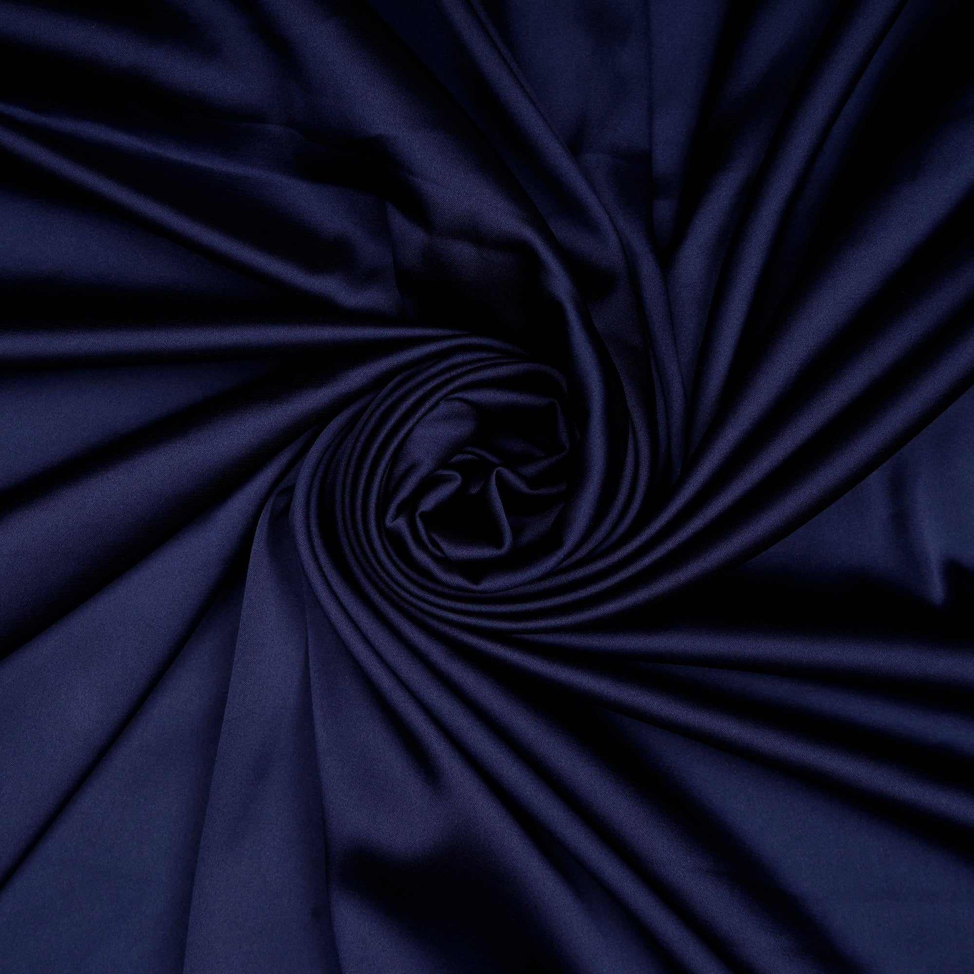 (Pre-Cut 1.10 Mtr)Navy Blue Color Polyester Satin Lycra Fabric