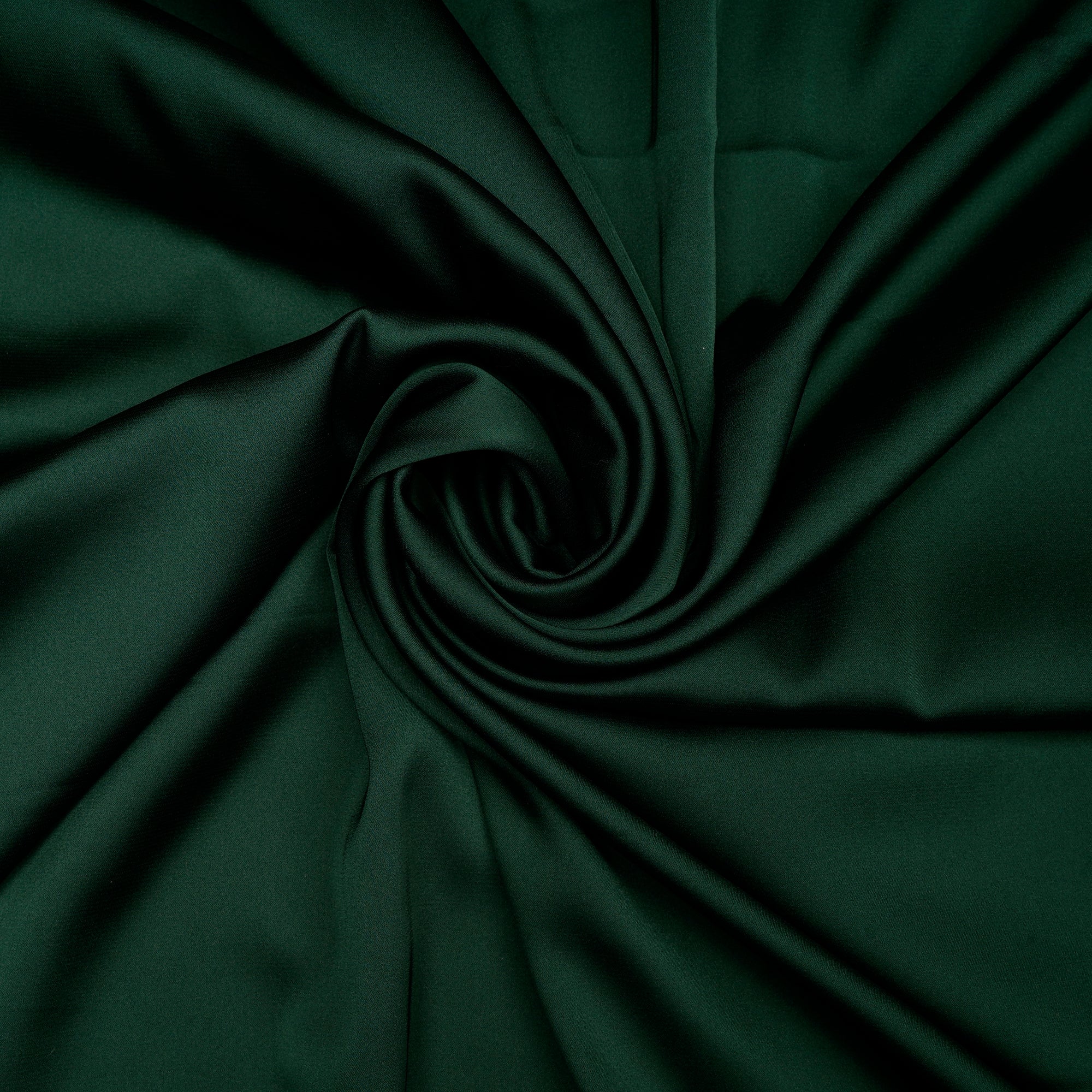 (Pre-Cut 1.50 Mtr)Dark Green Color Satin Lycra Fabric
