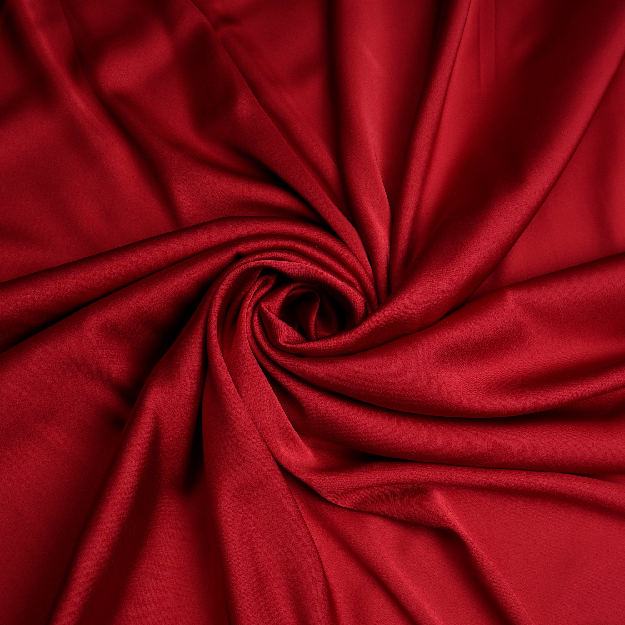 (Pre-Cut 2.60 Mtr)Maroon Plain Polyester Satin Lycra Fabric