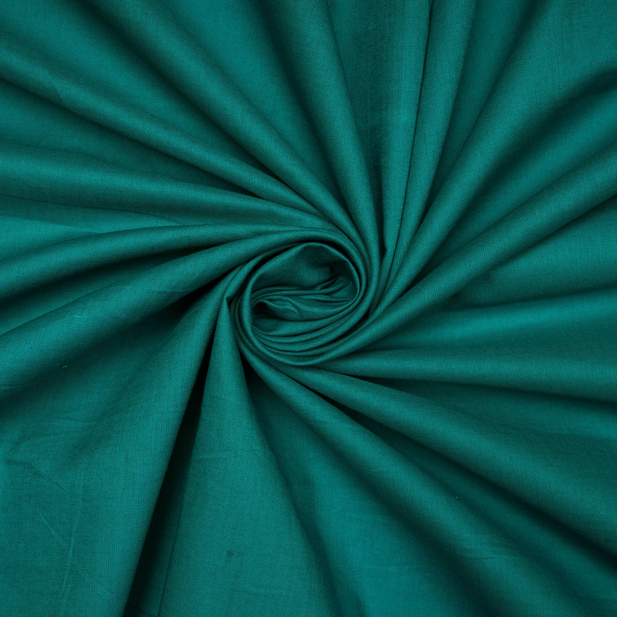 (Pre-Cut 0.60 Mtr)Teal Color Cotton Cambric Fabric