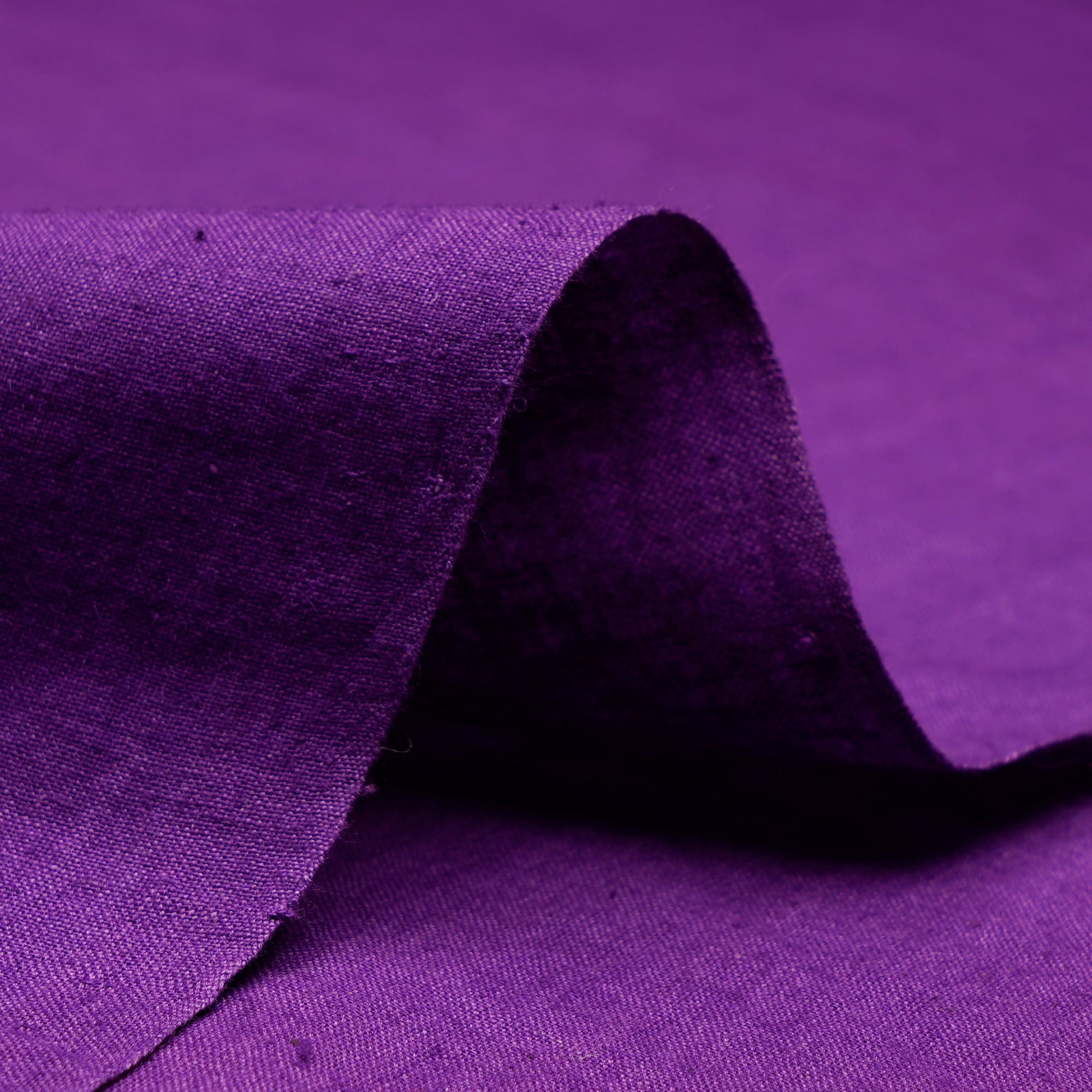 (Pre-Cut 2.00 Mtr)Purple Handwoven Jamdani Cotton Fabric