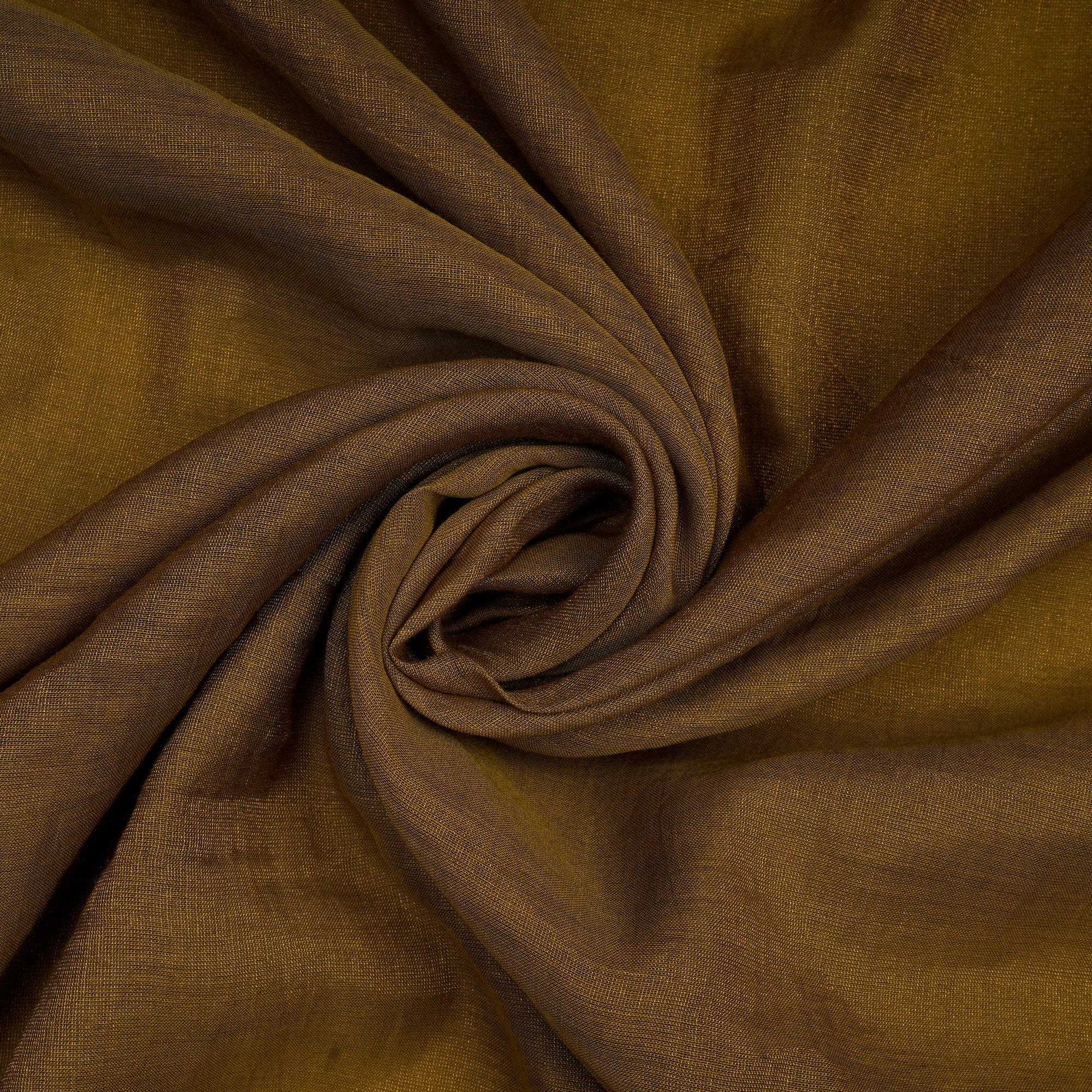 (Pre-Cut 2.00 Mtr)Golden Palm Color Pure Tissue Chanderi Fabric