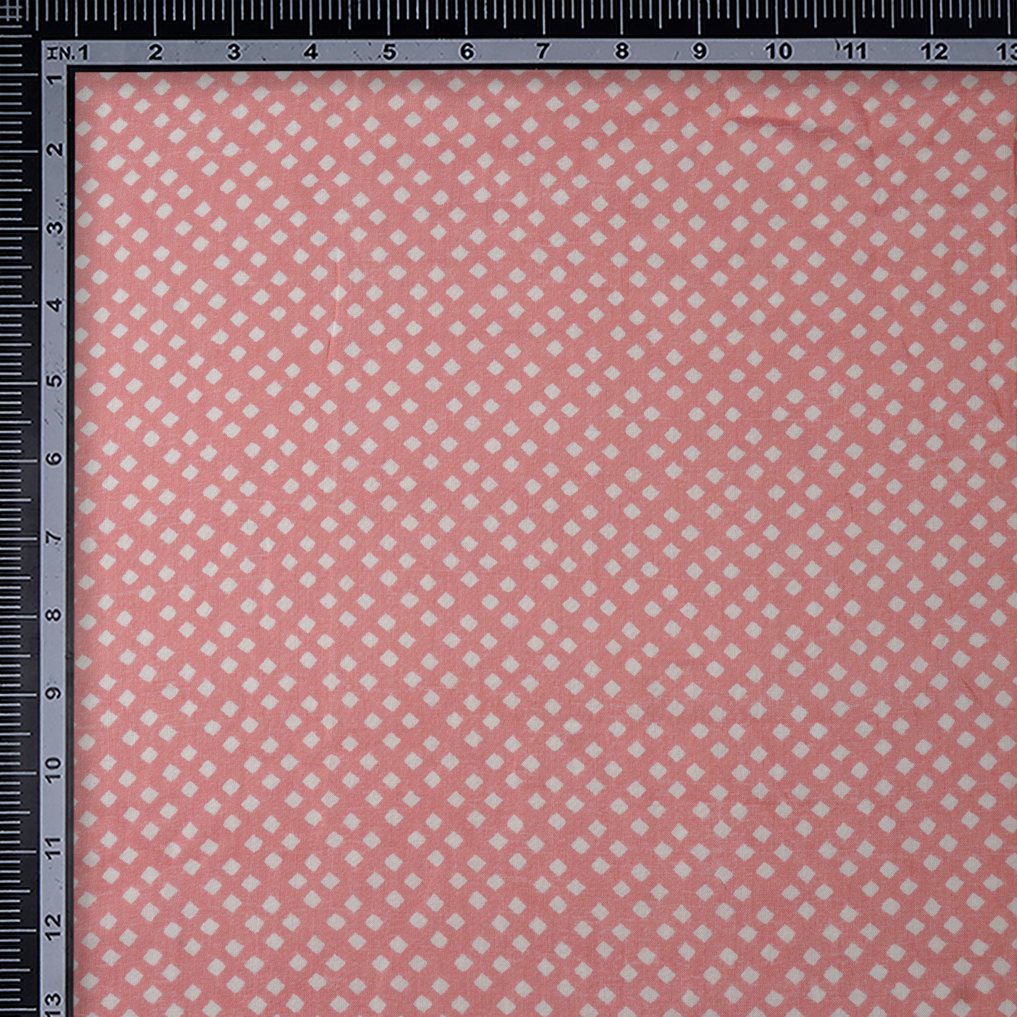 (Pre-Cut 0.80 Mtr)Light Pink Geometric Pattern Printed Viscose Fabric