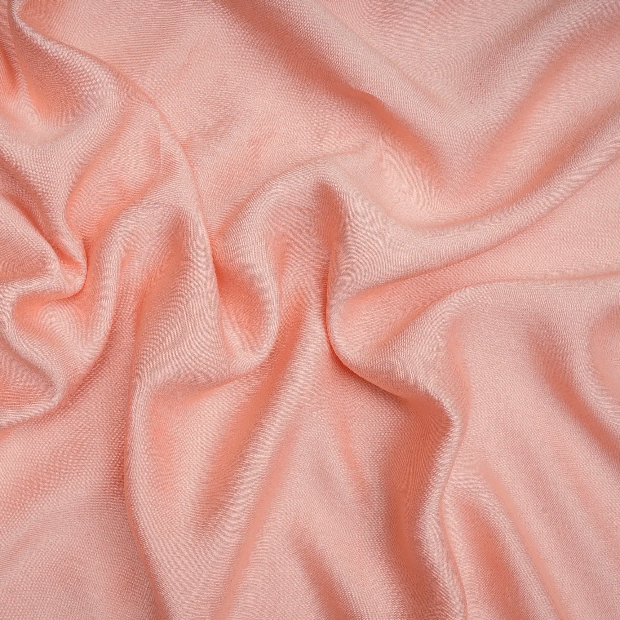 (Pre-Cut 1.60 Mtr)Peach Color Spun Silk Fabric