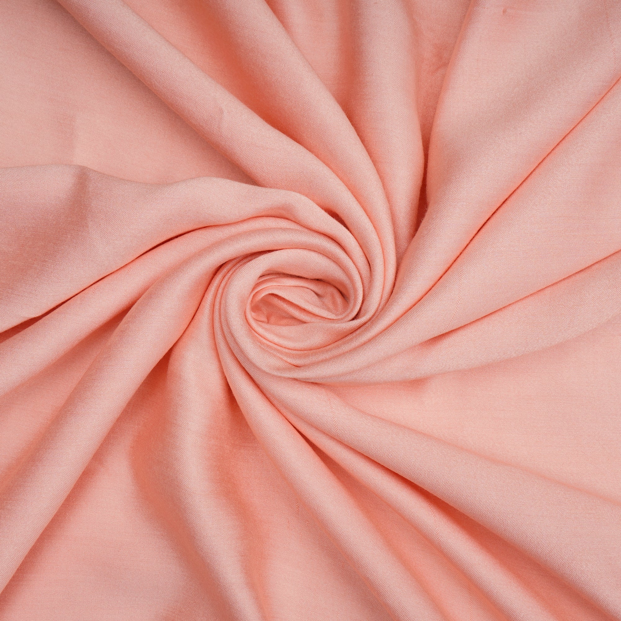 (Pre-Cut 1.60 Mtr)Peach Color Spun Silk Fabric