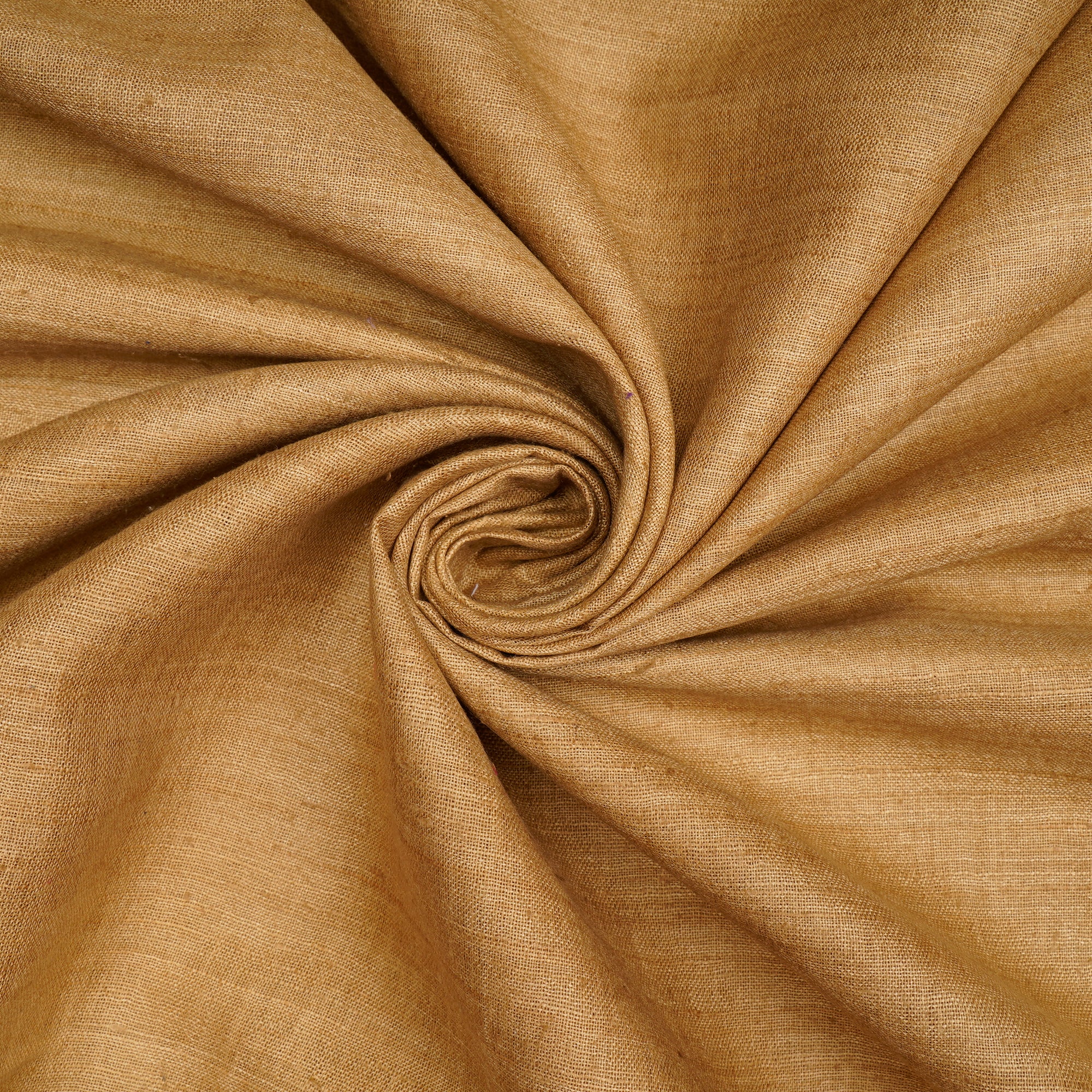 (Pre-Cut 1.75 Mtr)Gold Plain Matka Silk Fabric