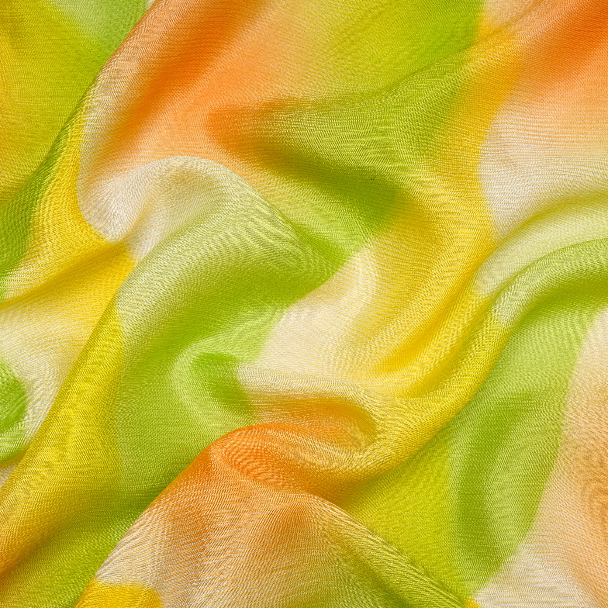 (Pre Cut 0.50 Mtr )Multi Tie Dye Pattern Chiffon Fabric