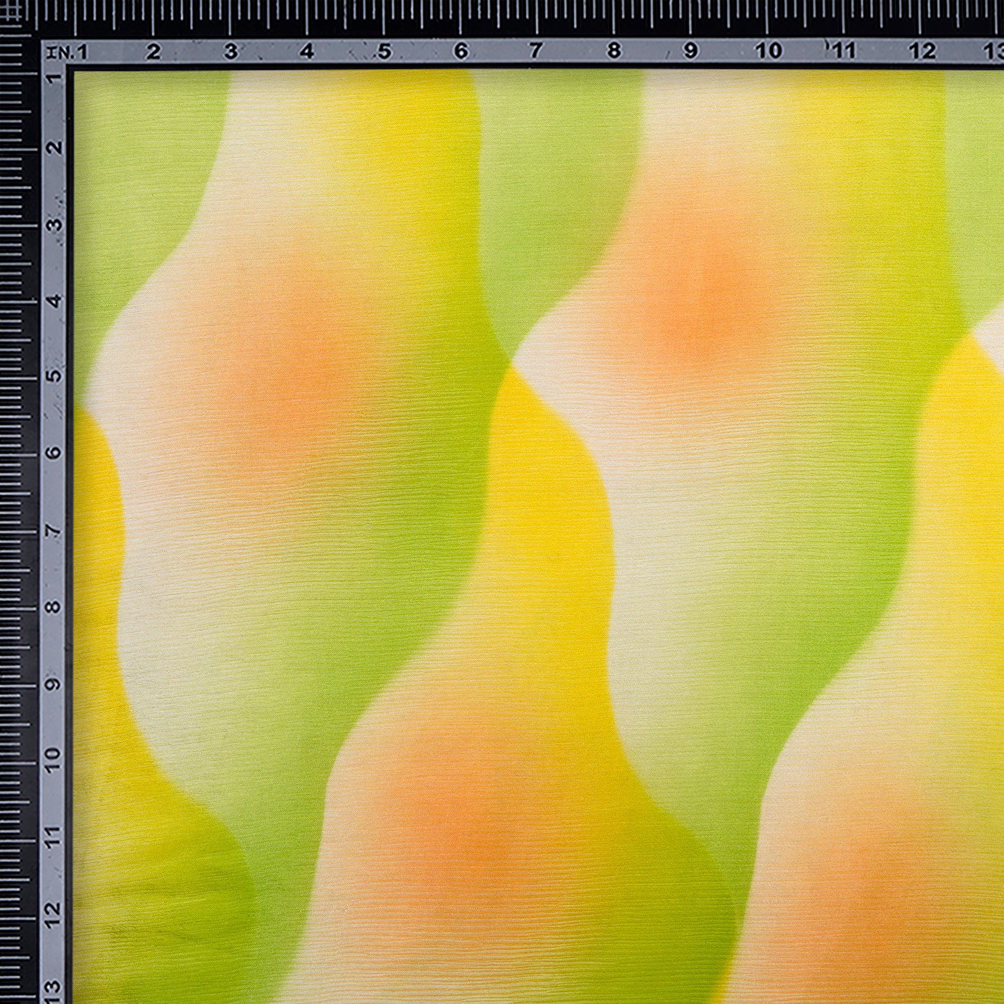 (Pre Cut 0.50 Mtr )Multi Tie Dye Pattern Chiffon Fabric