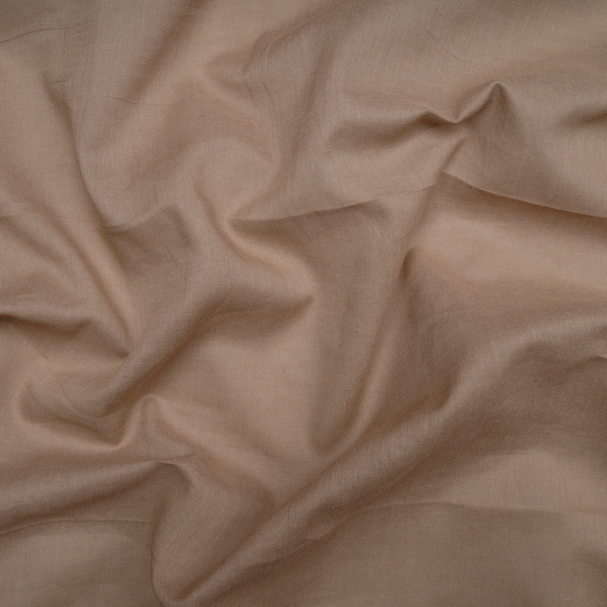 (Pre Cut 1 Mtr )Warm Grey Plain Cotton Voile Fabric