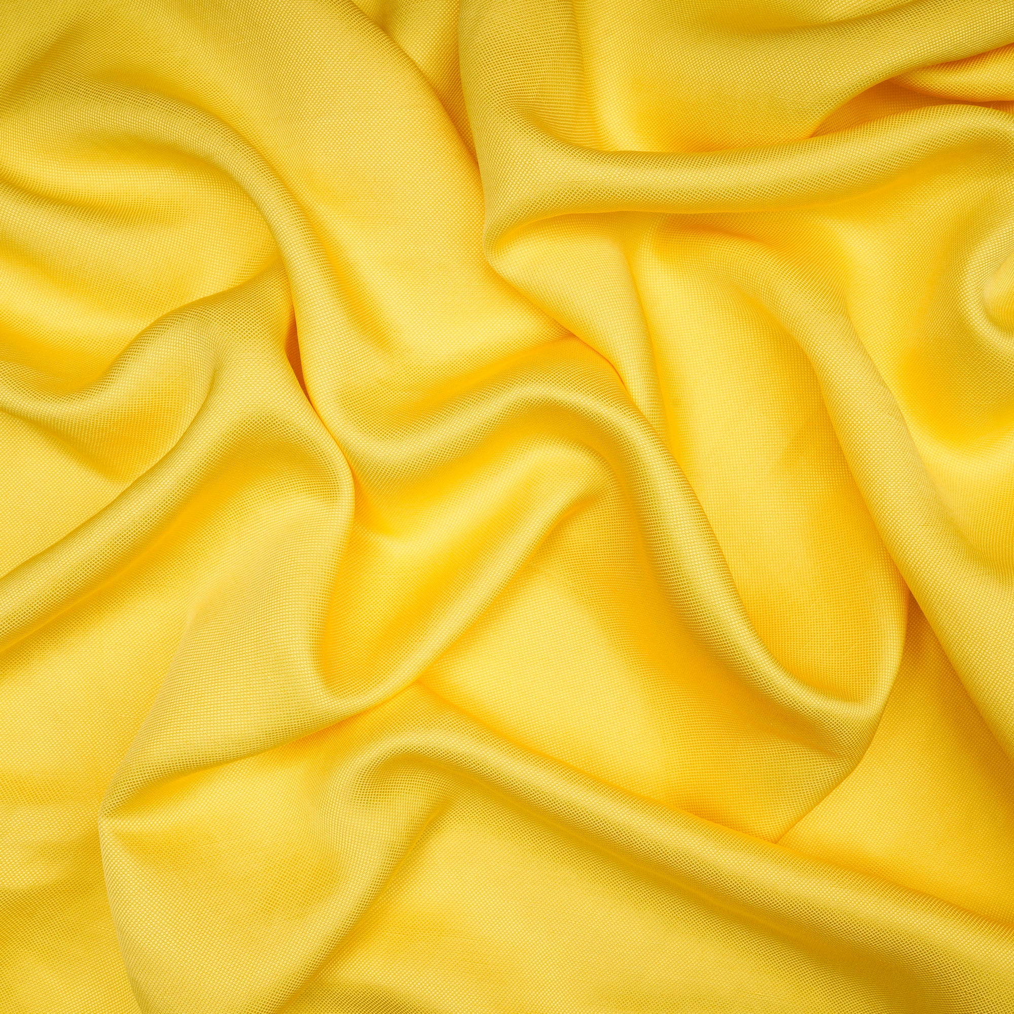 (Pre-Cut 2.00 Mtr)Yellow Color Viscose Linen Fabric