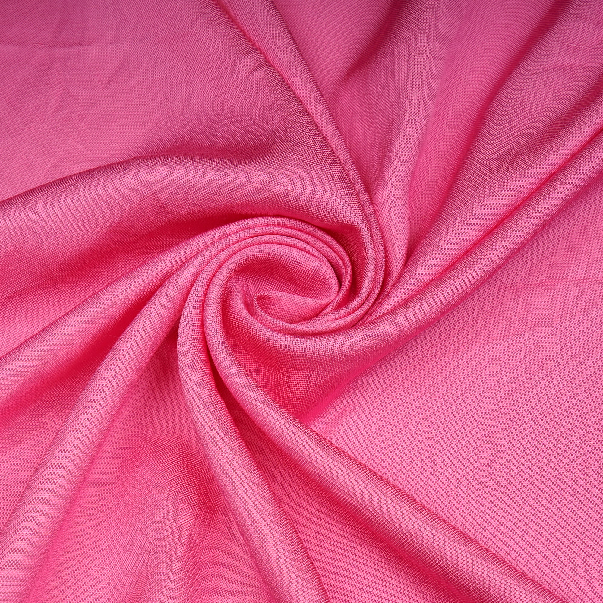 (Pre-Cut 3.60 Mtr)Pink Piece Dyed Plain Viscose Linen Fabric