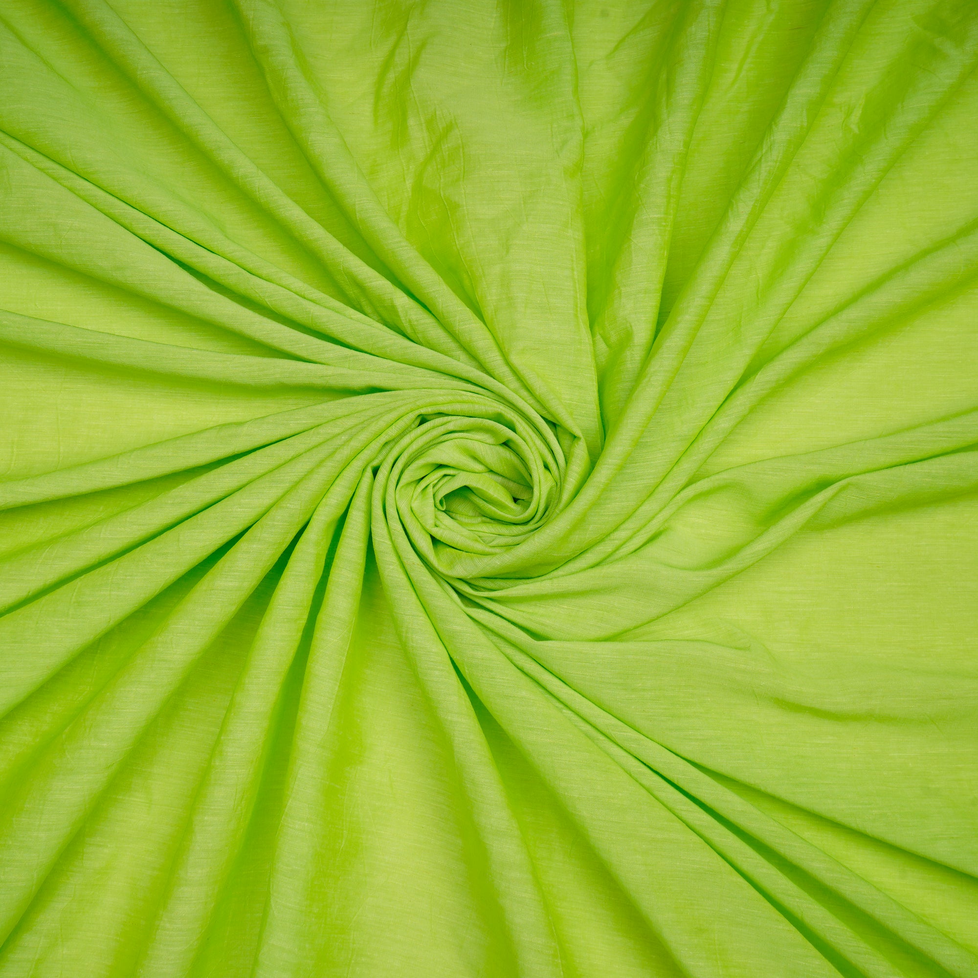 (Pre-Cut 2.00 Mtr)Green Piece Dyed Plain Remi Satin Fabric