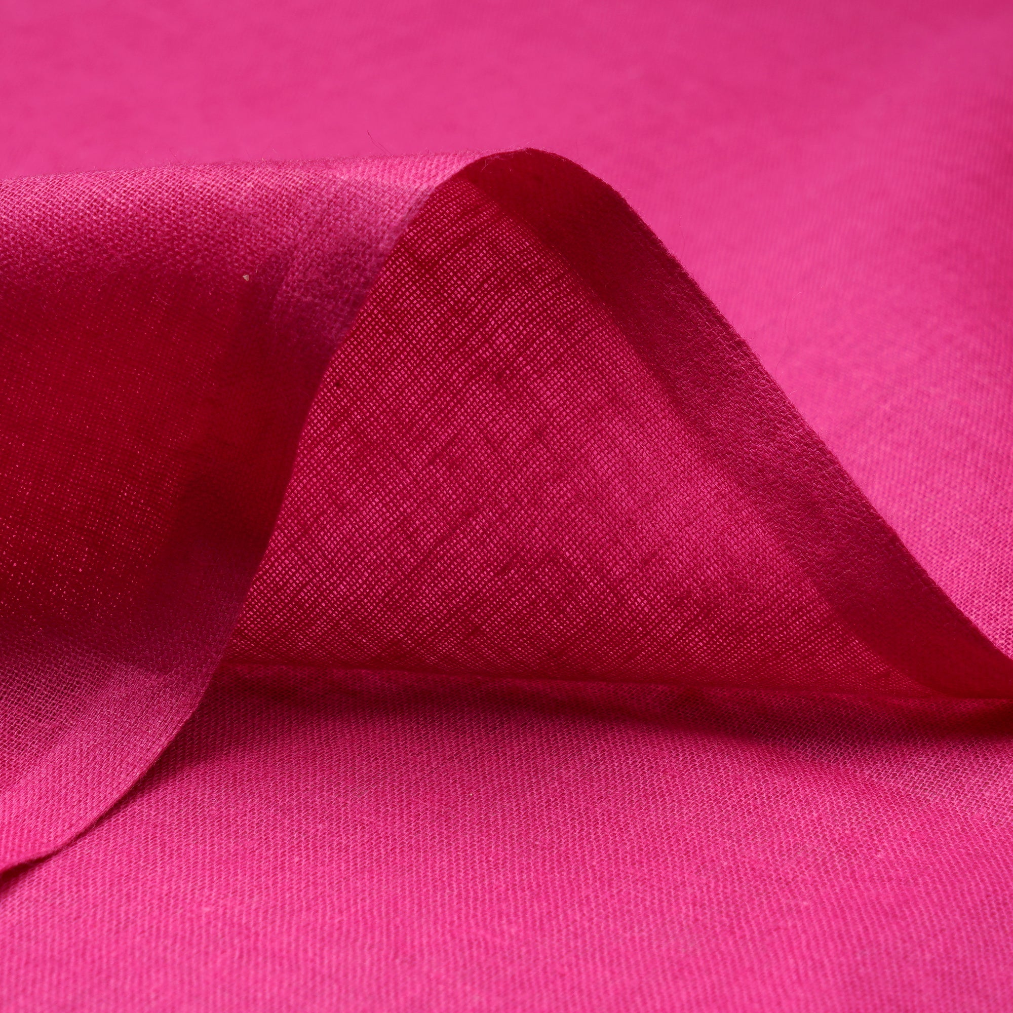 (Pre Cut 1 Mtr ) Fushsia Mill Dyed Pure Cotton Lining Fabric
