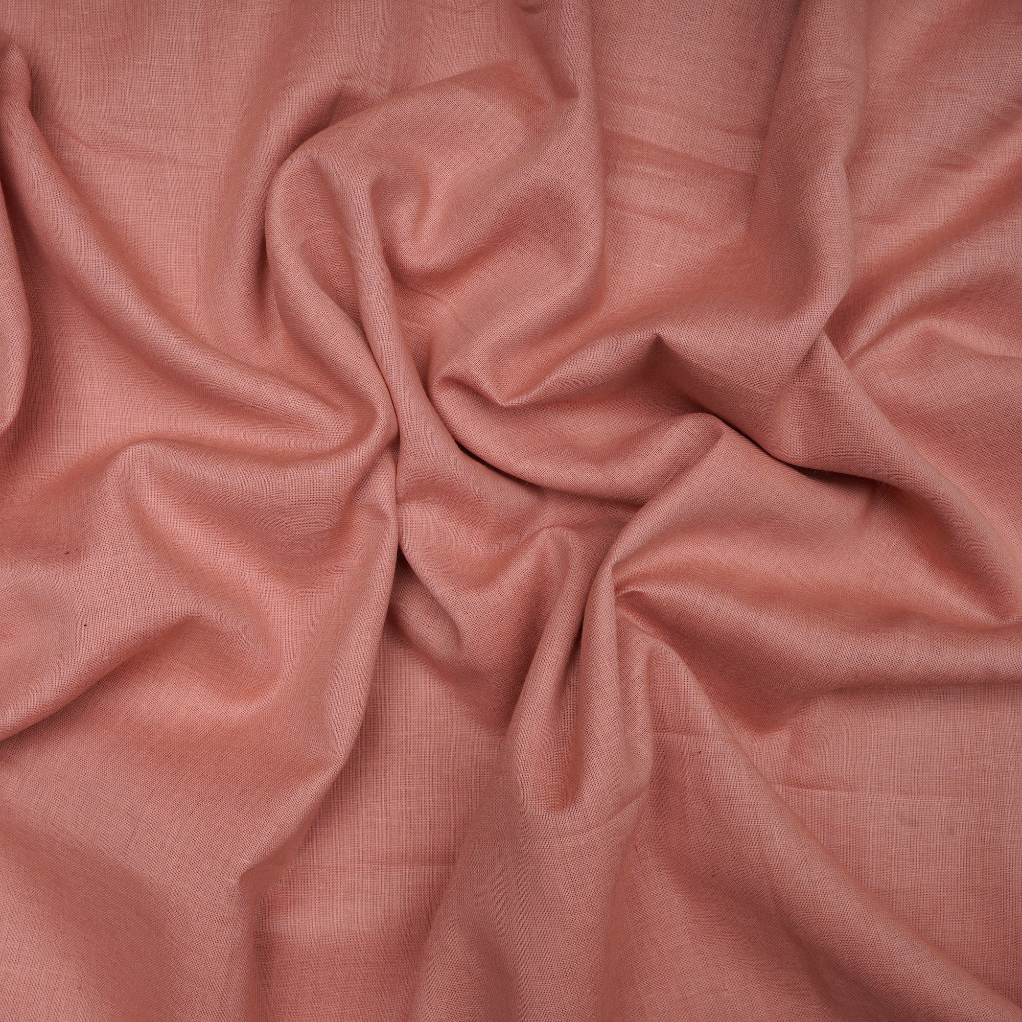 (Pre-Cut 3.00 Mtr)Peach Mill Dyed Pure Cotton Lining Fabric