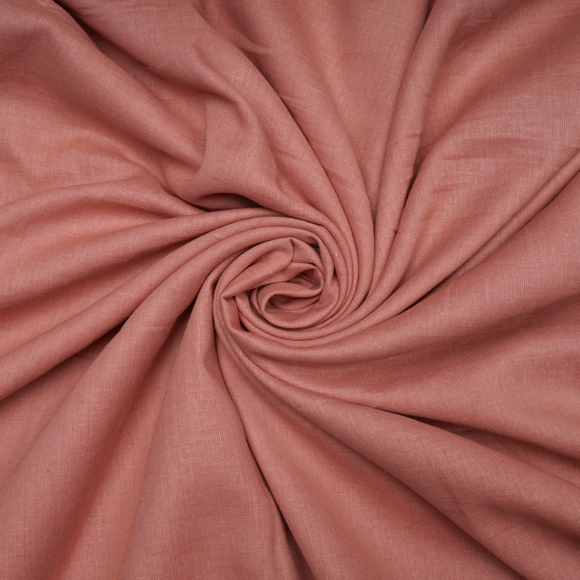 (Pre-Cut 3.00 Mtr)Peach Mill Dyed Pure Cotton Lining Fabric