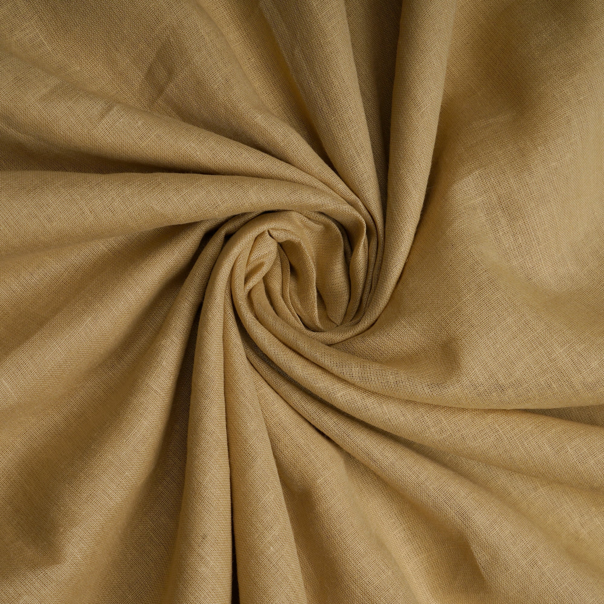 (Pre-Cut 4.30 Mtr) Beige Piece Dyed Plain Cotton Fabric