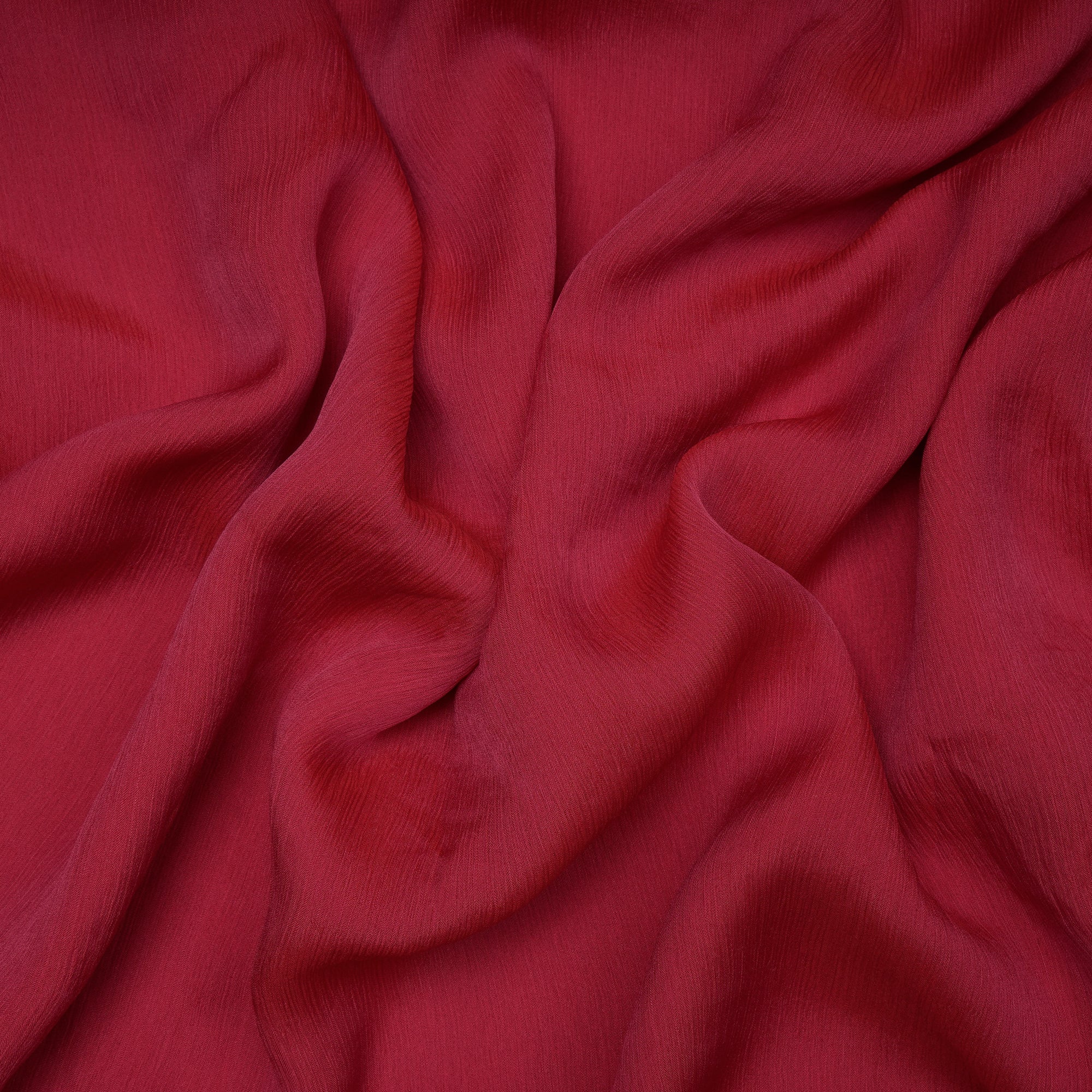 (Pre-Cut 0.80 Mtr)Burgundy Piece Dyed Plain Chiffon Silk Fabric with Zari Border