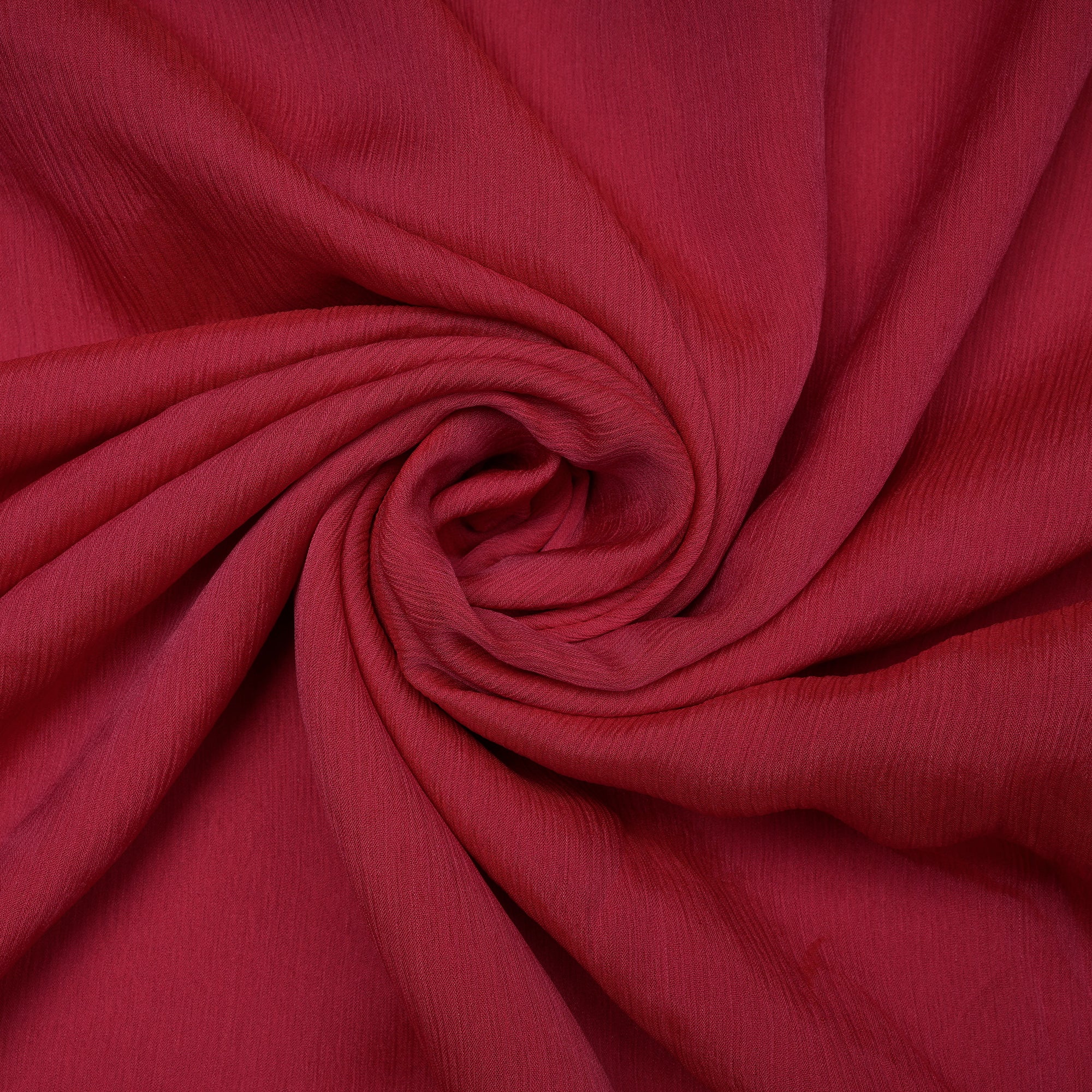 (Pre-Cut 0.80 Mtr)Burgundy Piece Dyed Plain Chiffon Silk Fabric with Zari Border