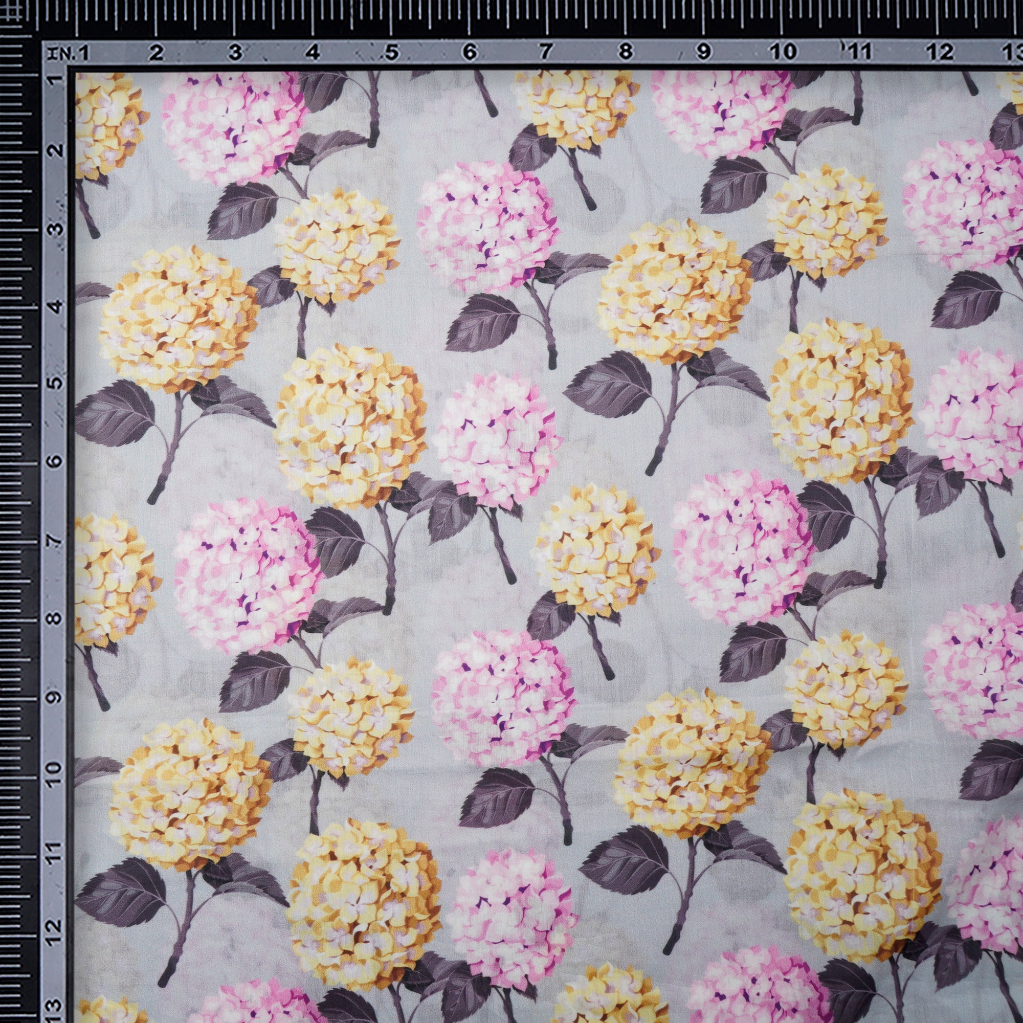 (Pre-Cut 1.50 Mtr) Multi Color Floral Pattern Digital Print Lawn Fabric