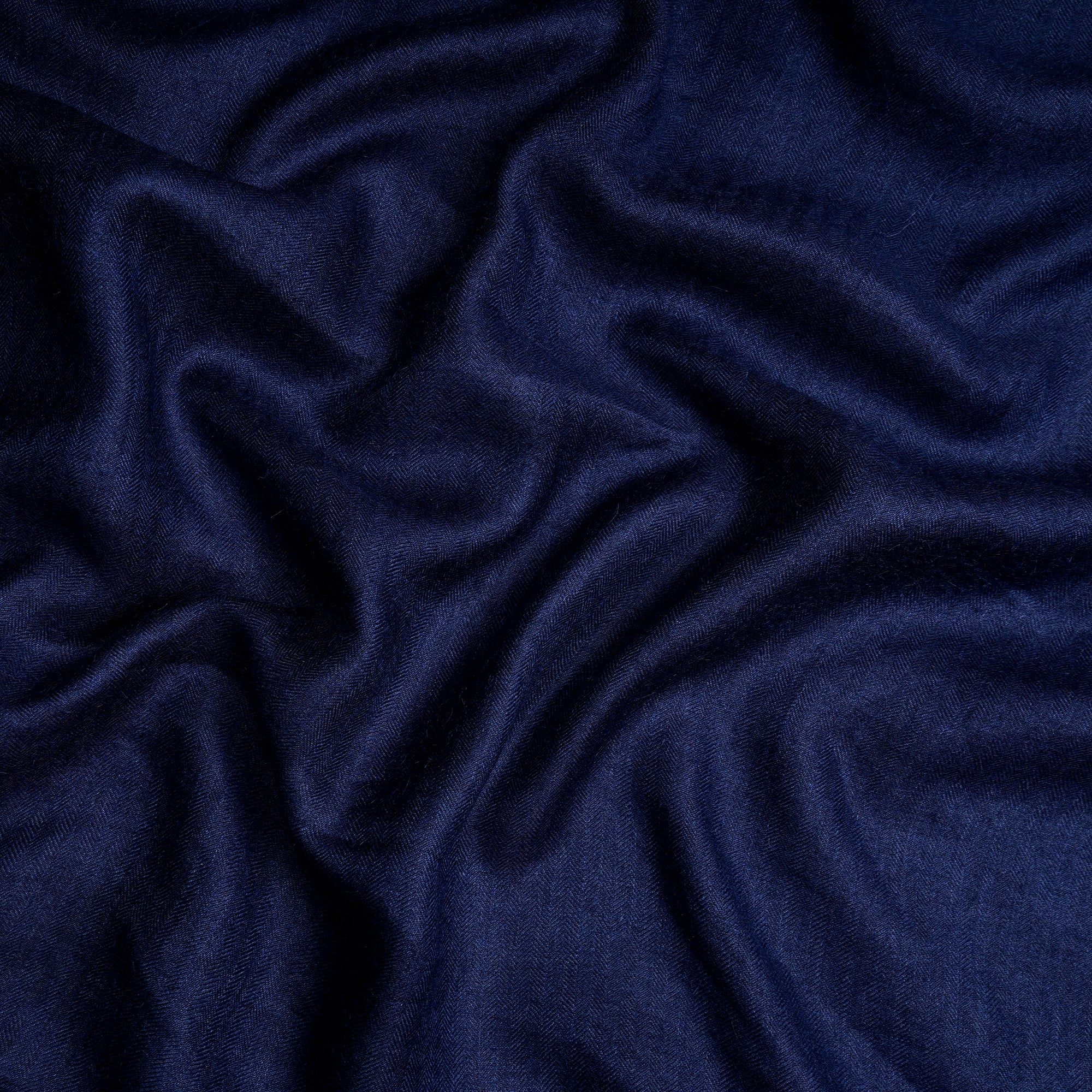 (Pre-Cut 1.75 Mtr)Navy Blue Piece Dyed Plain Silk Fabric