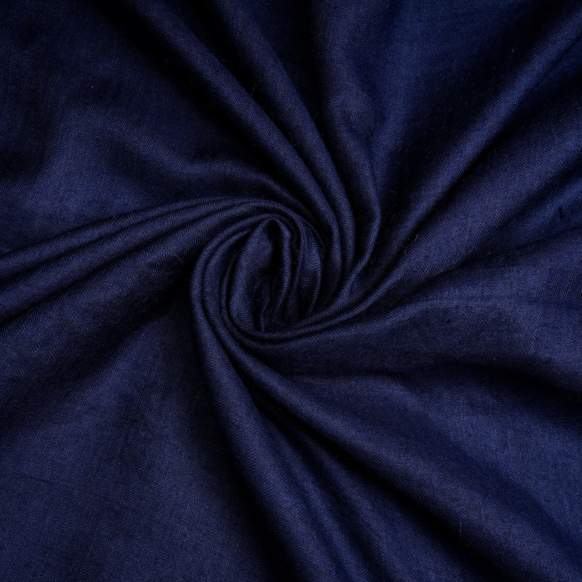 (Pre-Cut 1.75 Mtr)Navy Blue Piece Dyed Plain Silk Fabric