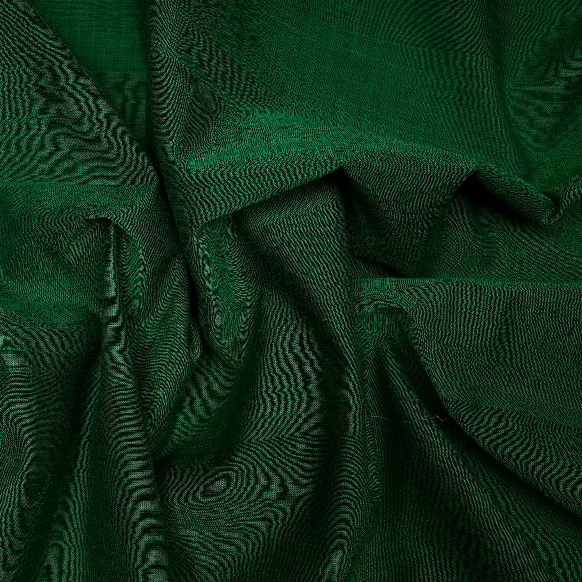 (Pre-Cut 1.80 Mtr)Green Plain Cotton Fabric