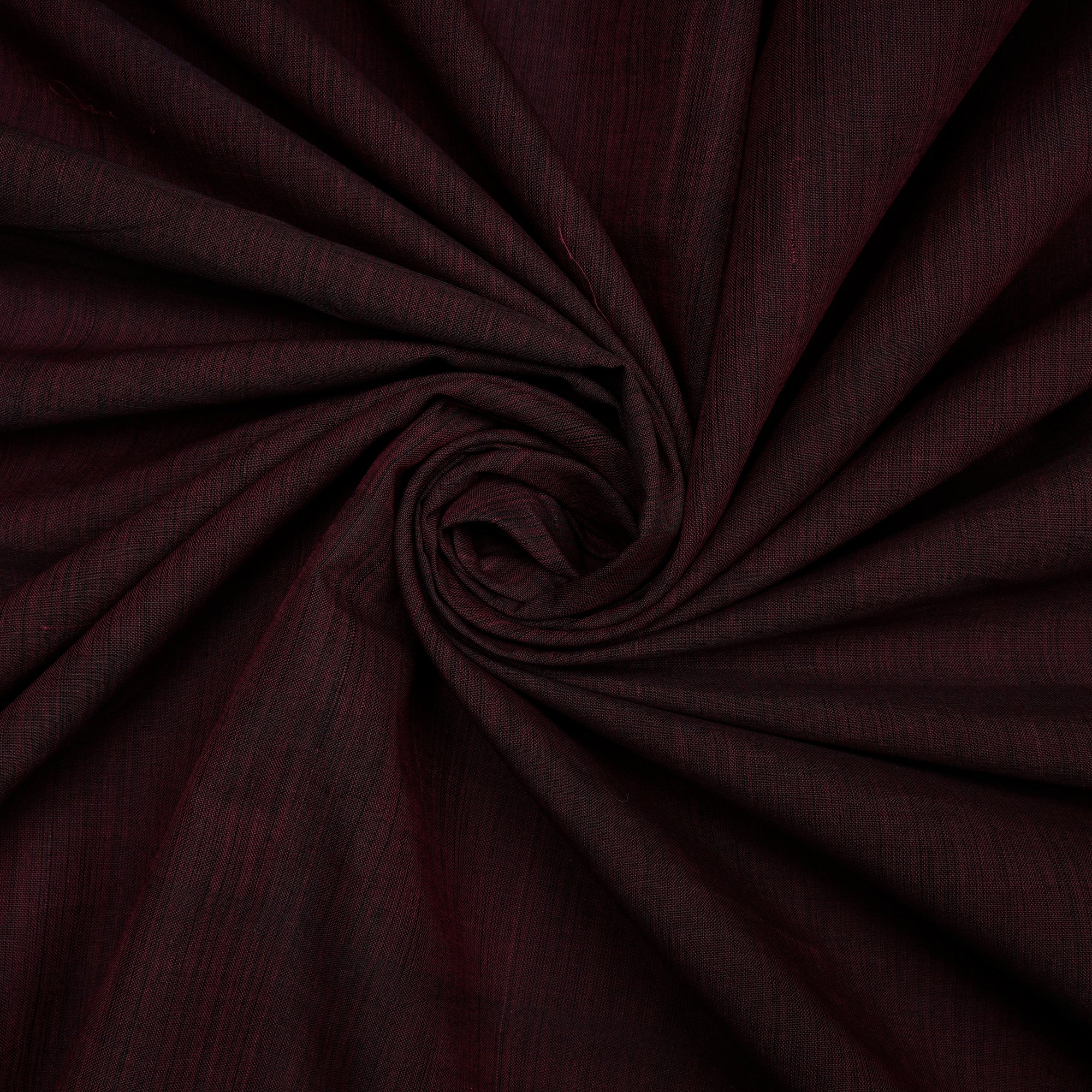 (Pre-Cut 1.90 Mtr)Plum Color Mangalgiri Cotton Fabric