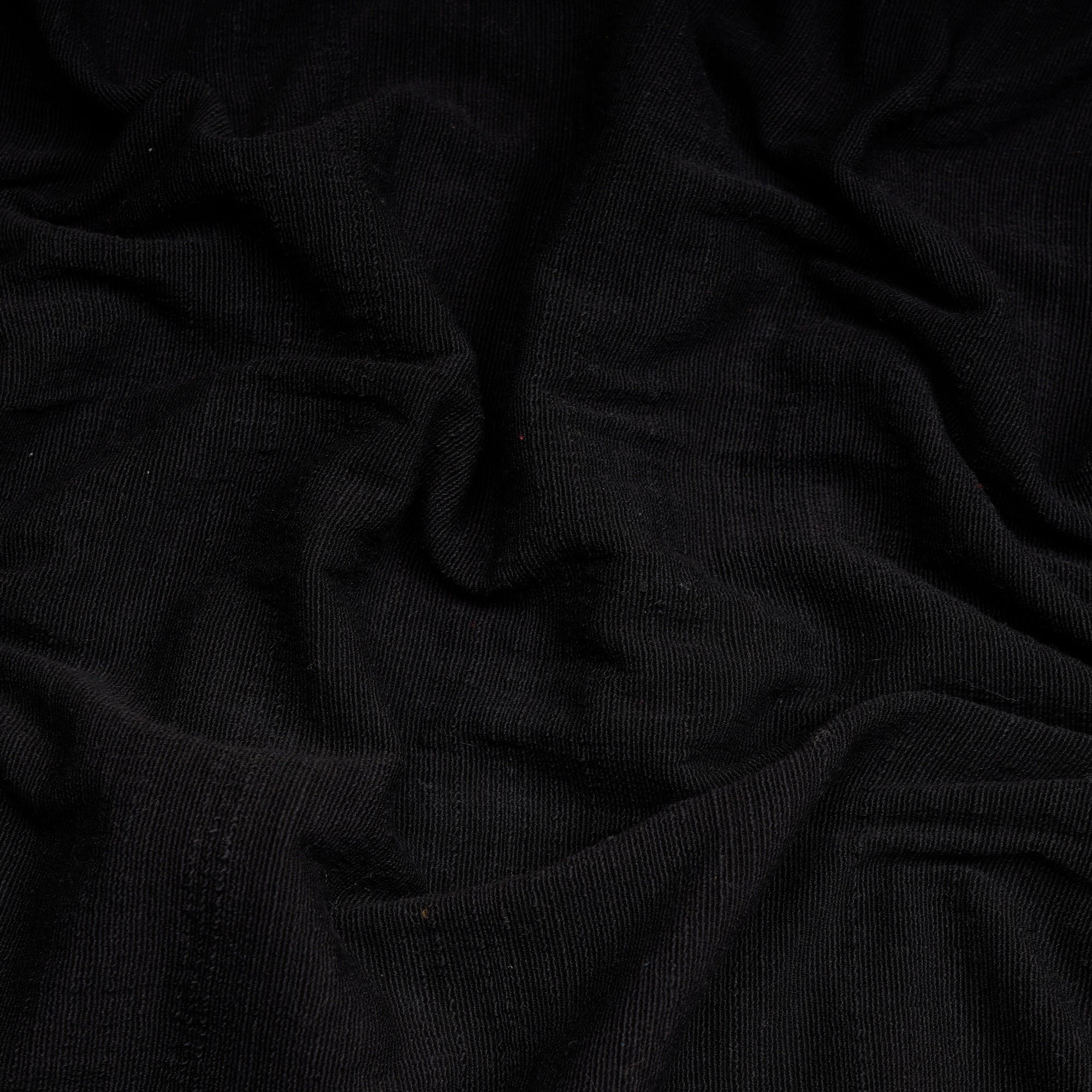 (Pre-Cut 1.80 Mtr)Black Piece Dyed Muslin Cotton Lycra Fabric