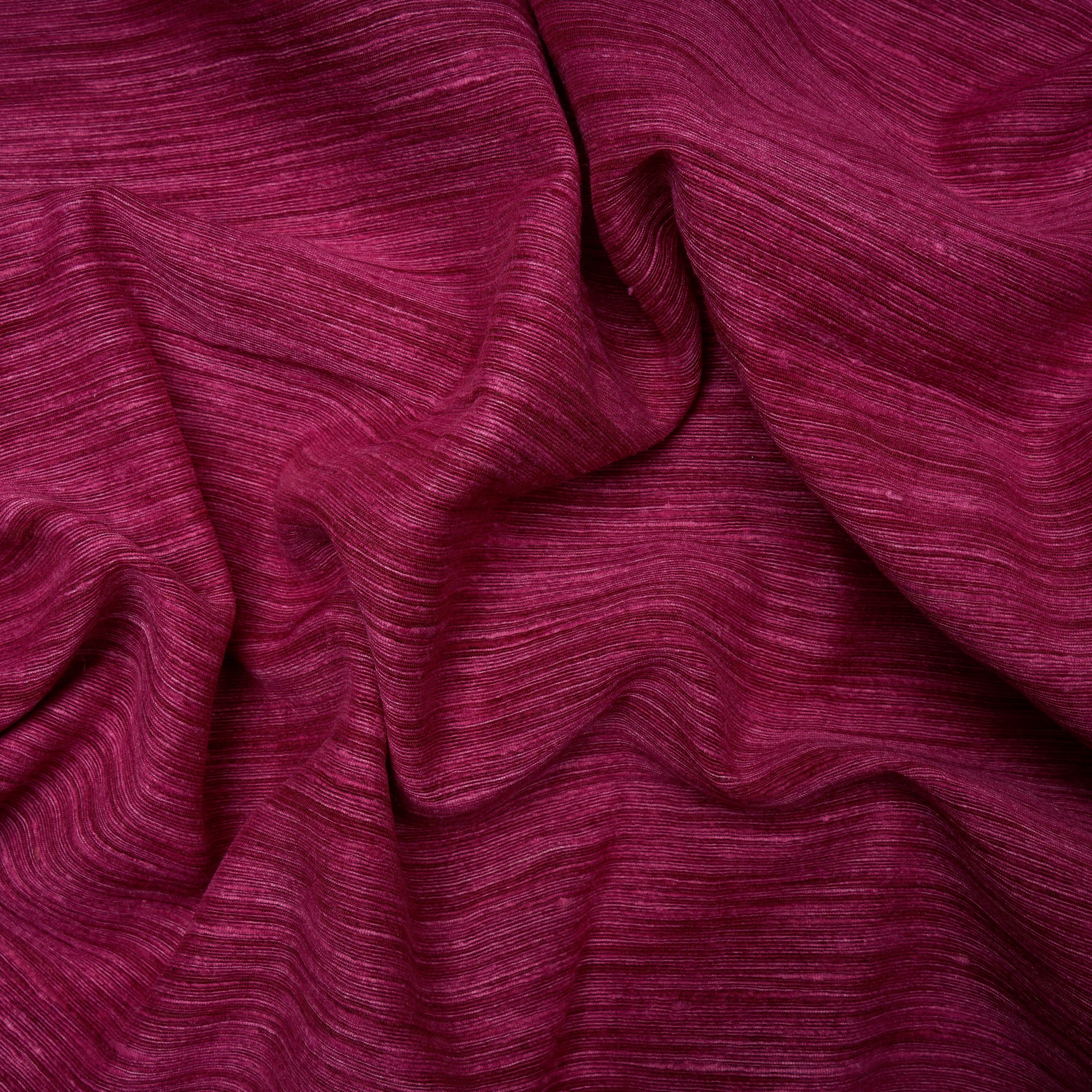 (Pre-Cut 2.10 Mtr)Rani Pink Ghicha Silk Fabric