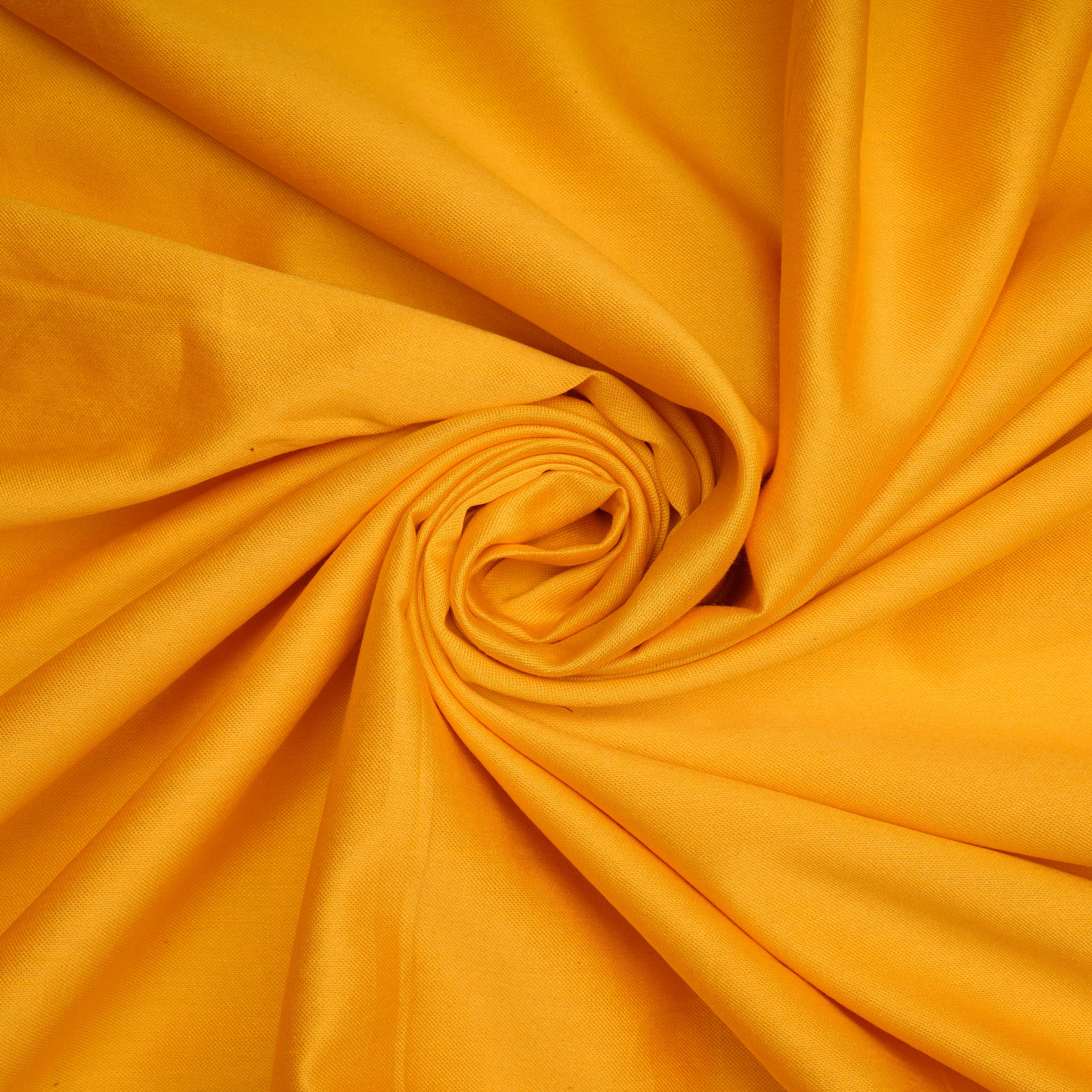 (Pre-Cut 2.00 Mtr)Yellow Cotton Silk Fabric