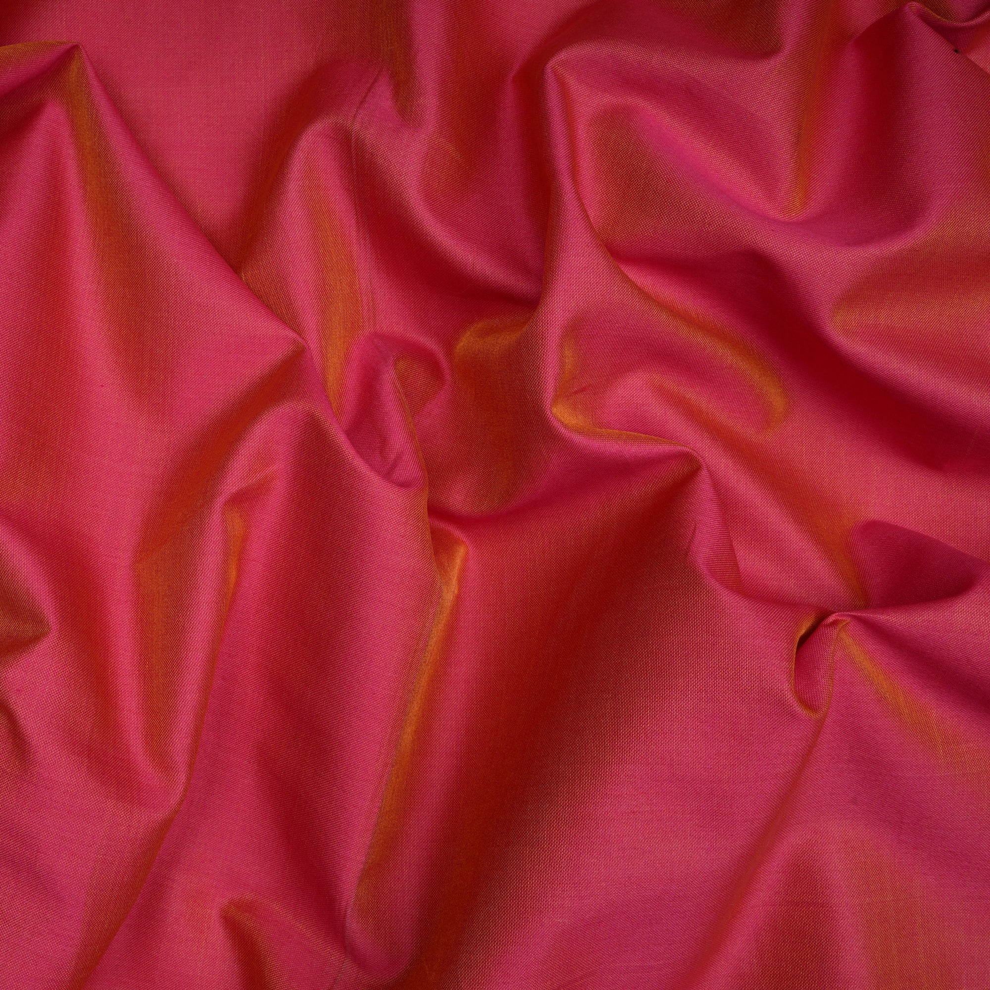 (Pre-Cut 3.00 Mtr)Pink Color Cotton Silk Fabric