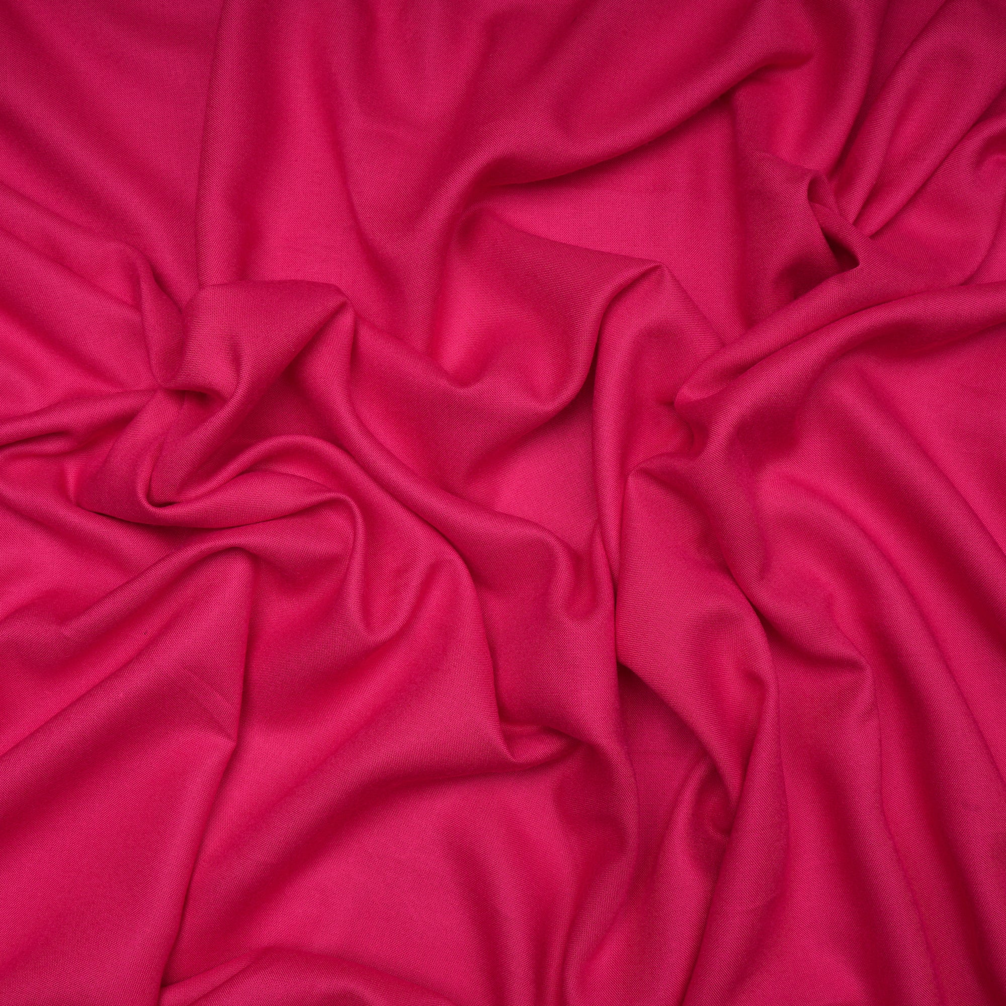 (Pre-Cut 2.50 Mtr)Fushsia Plain Mill Dyed Rayon Fabric