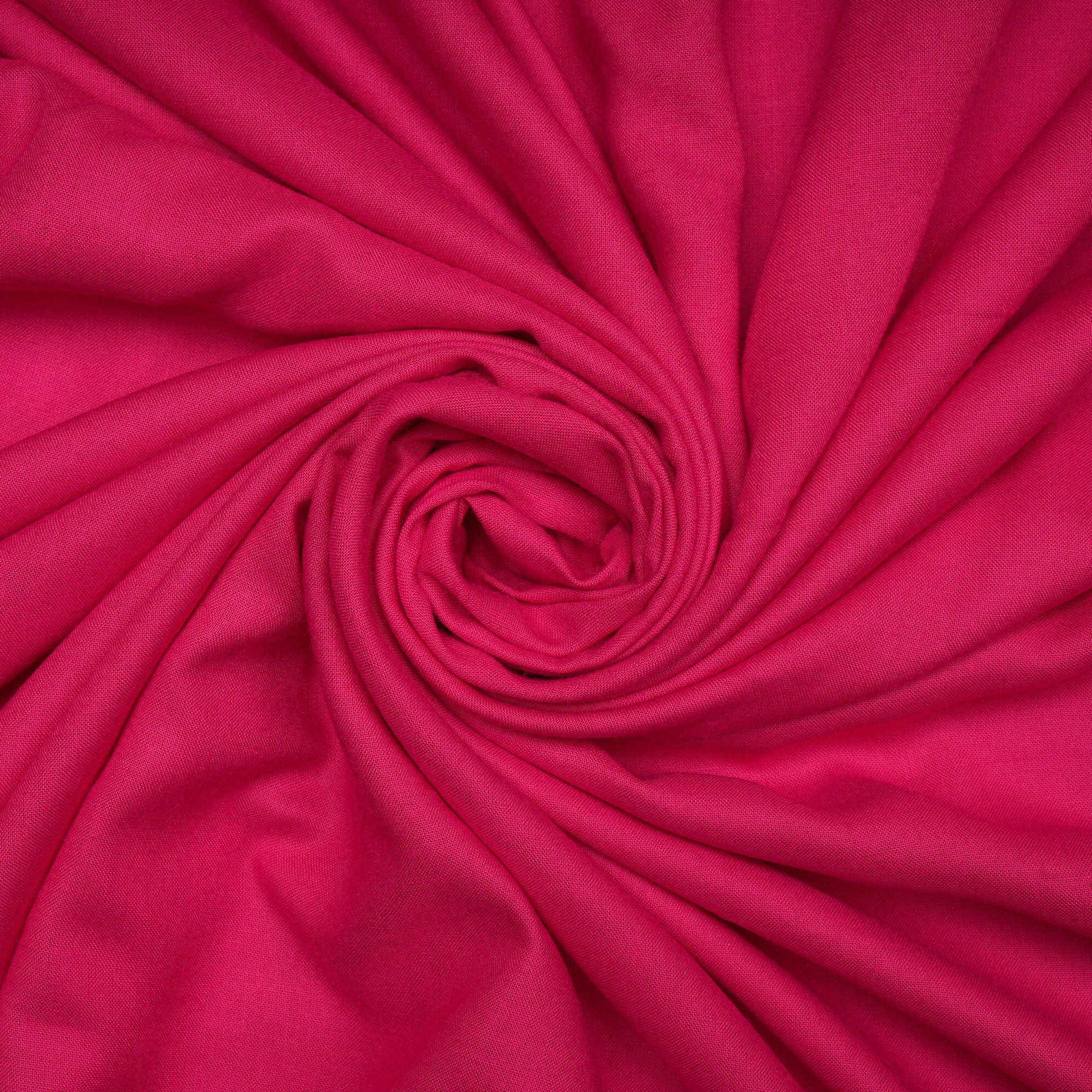 (Pre-Cut 2.50 Mtr)Fushsia Plain Mill Dyed Rayon Fabric